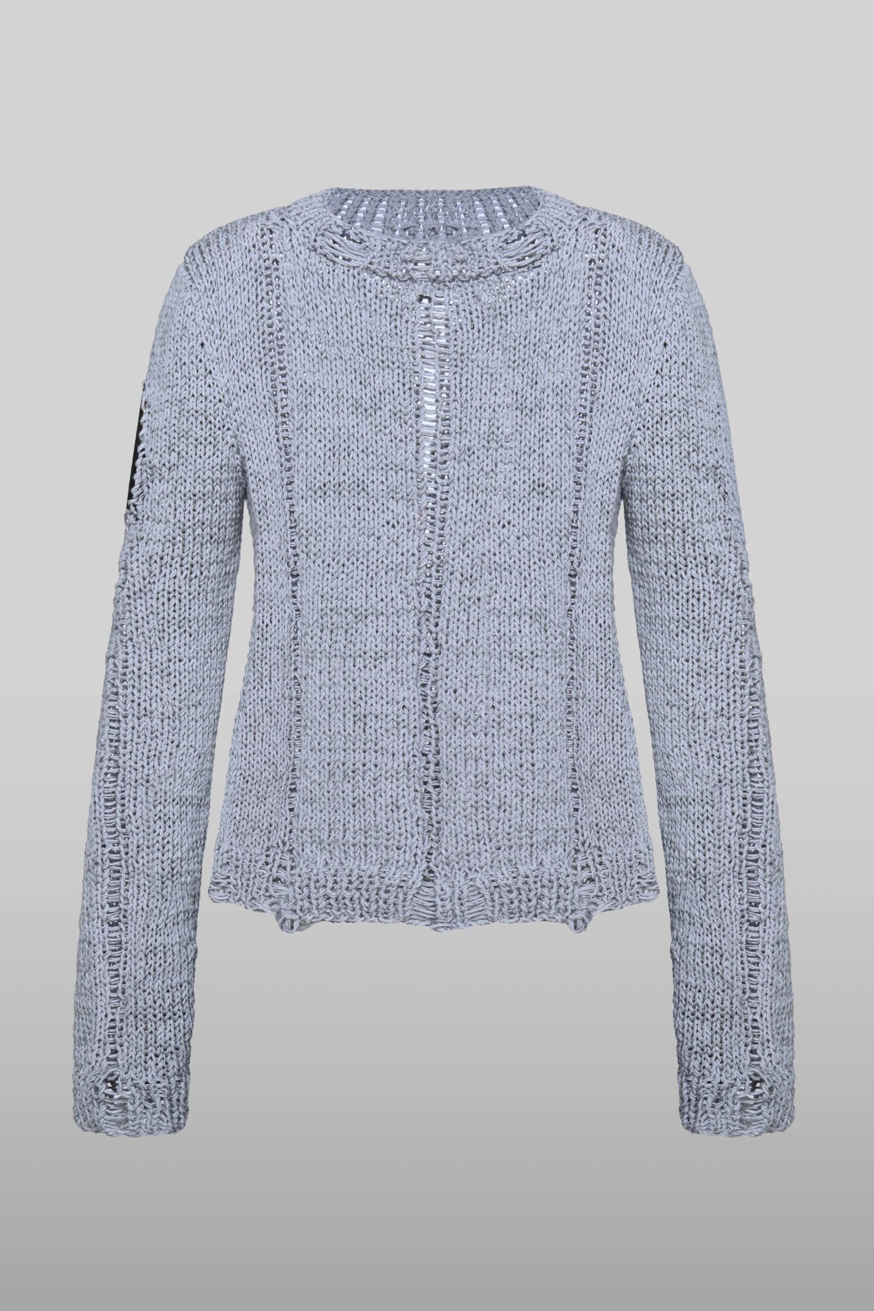Fine knit long sleeve in grey
