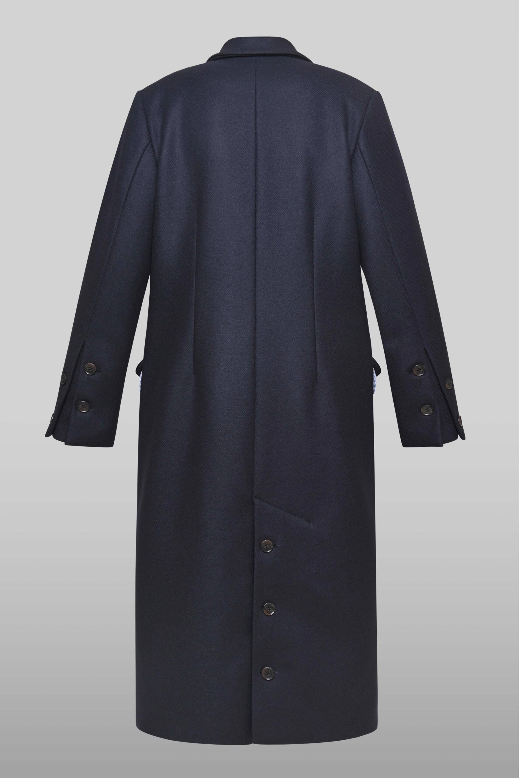 Tailored navy coat