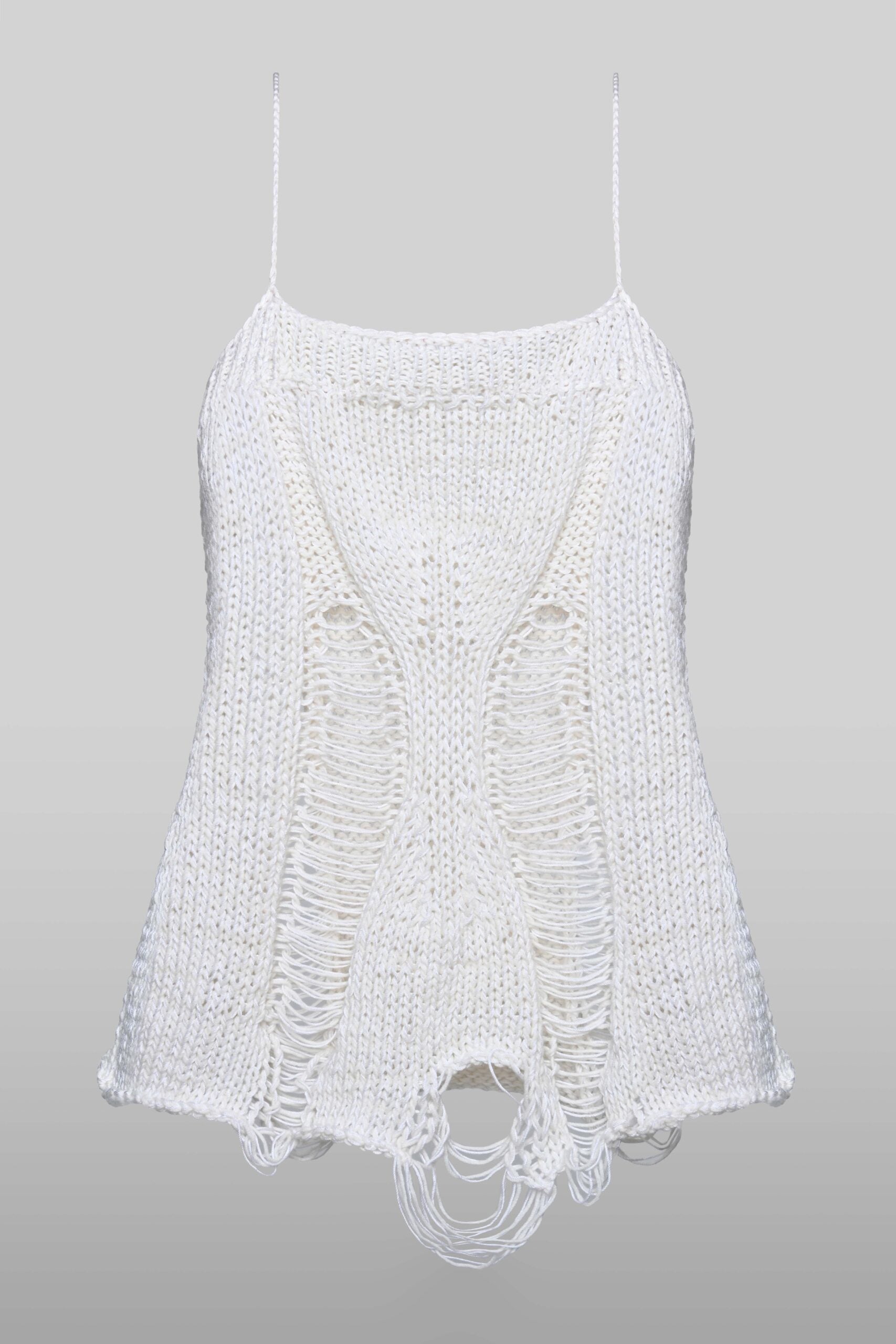 Knit distressed camisole