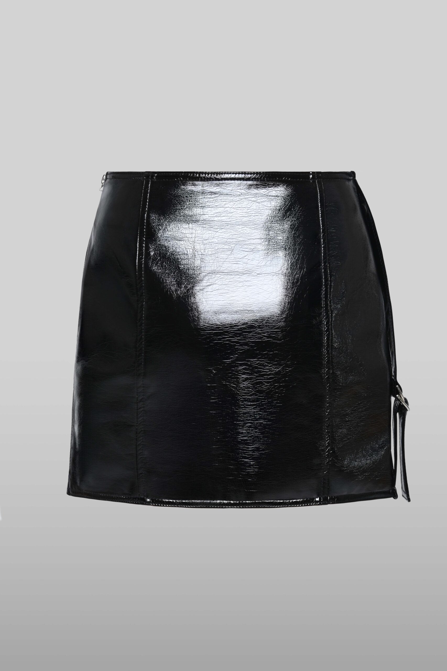Patent mini skirt