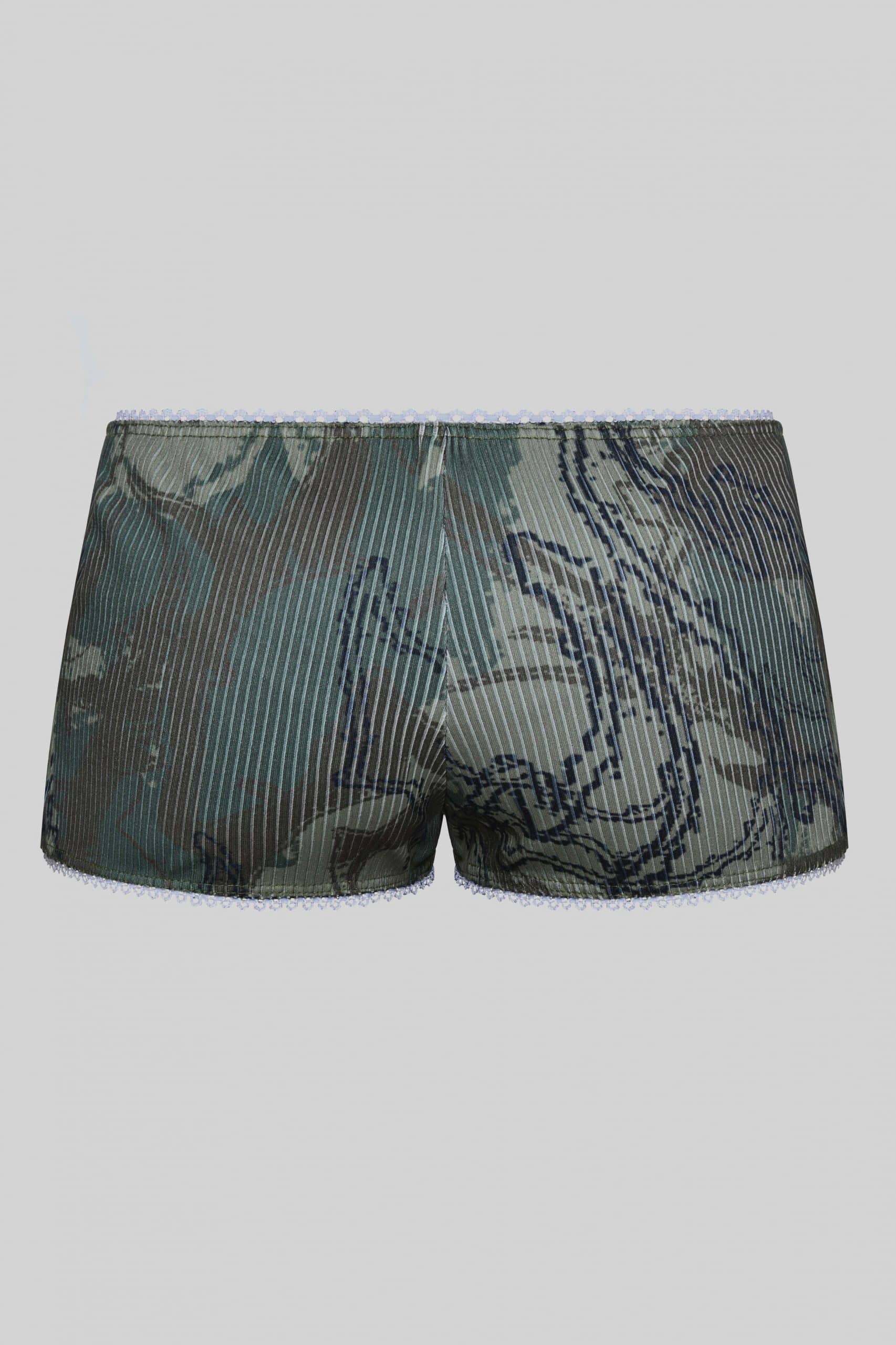Symbolic camouflage jersey shorts