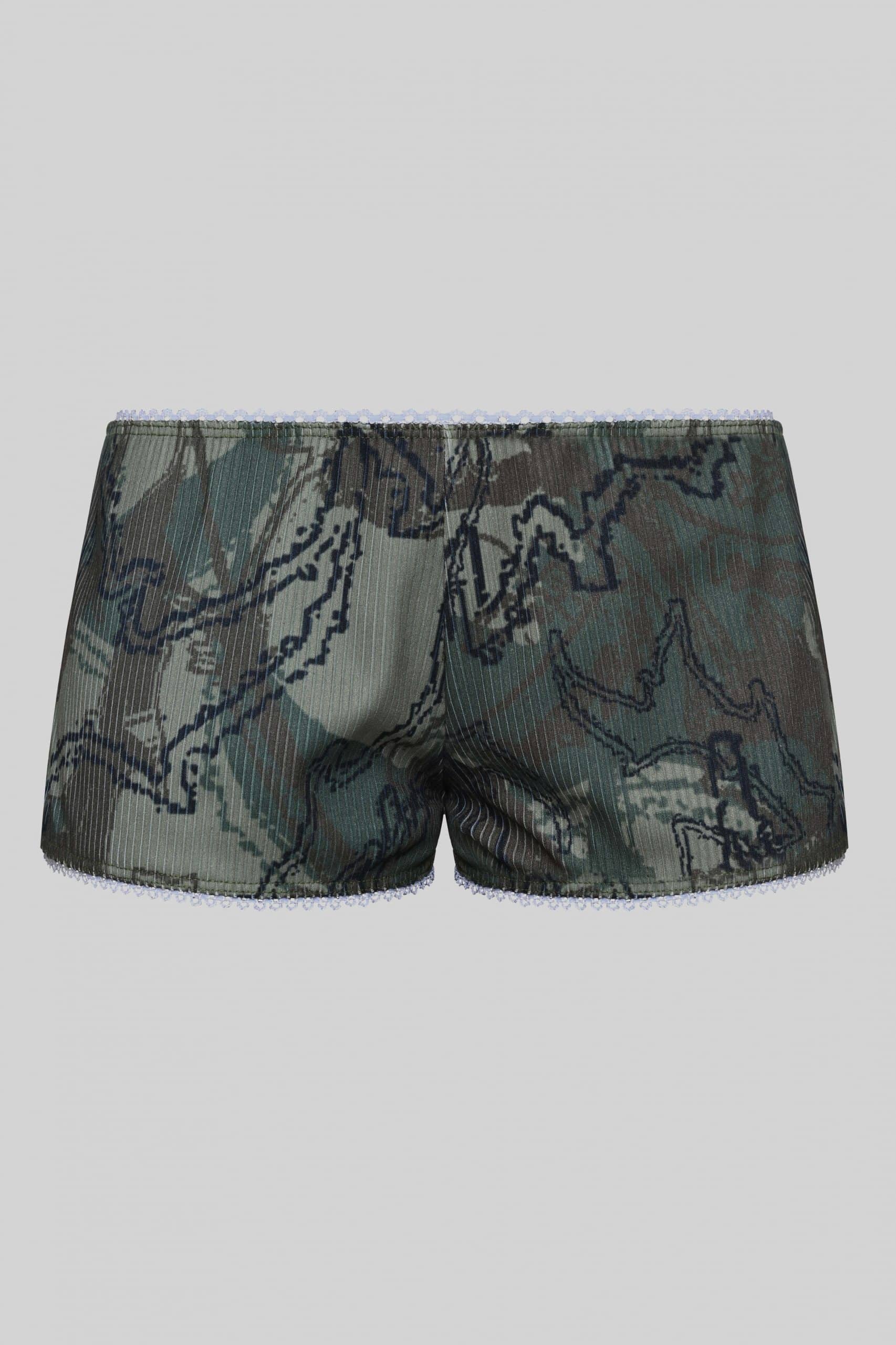Symbolic camouflage jersey shorts