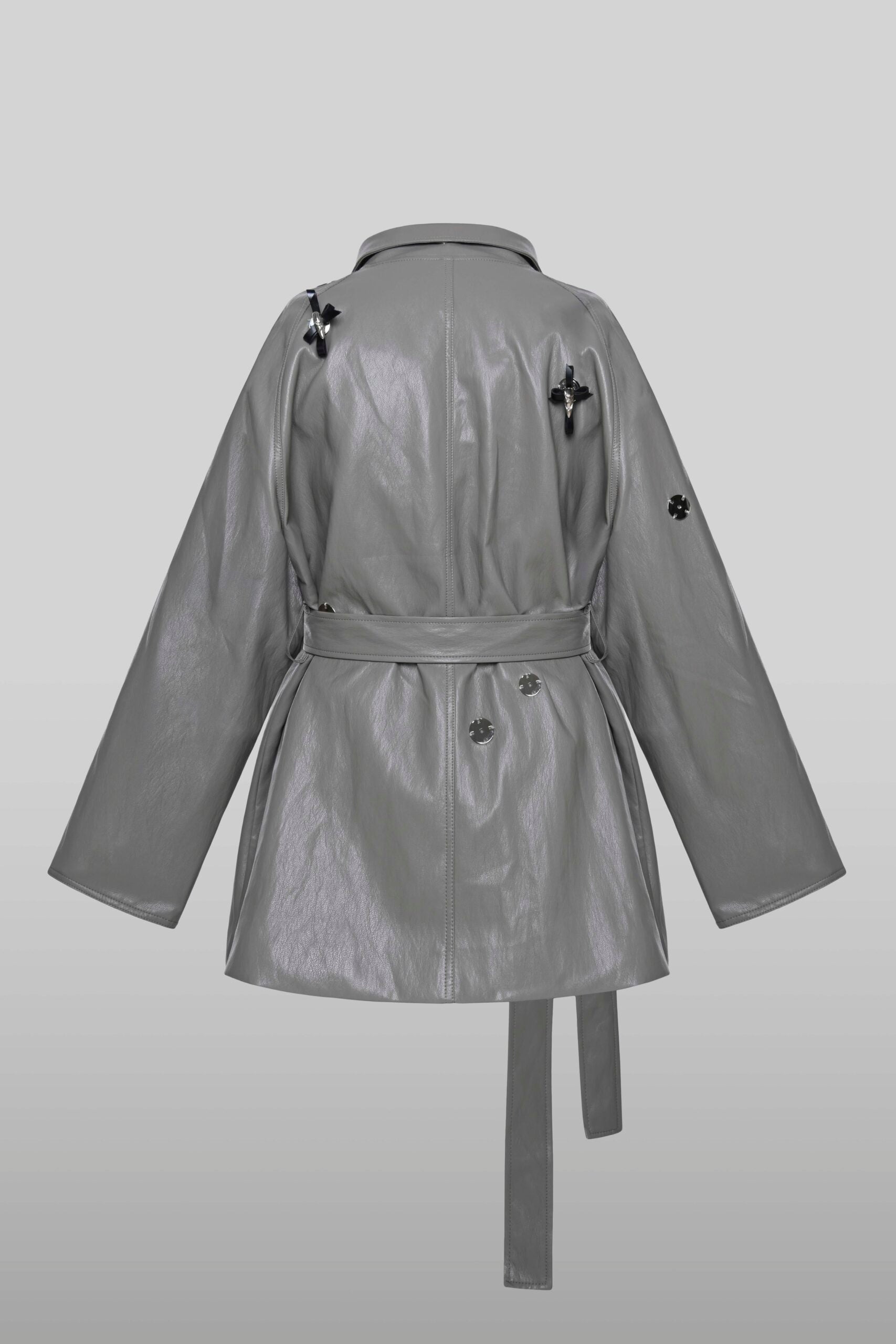 Bows short trench coat