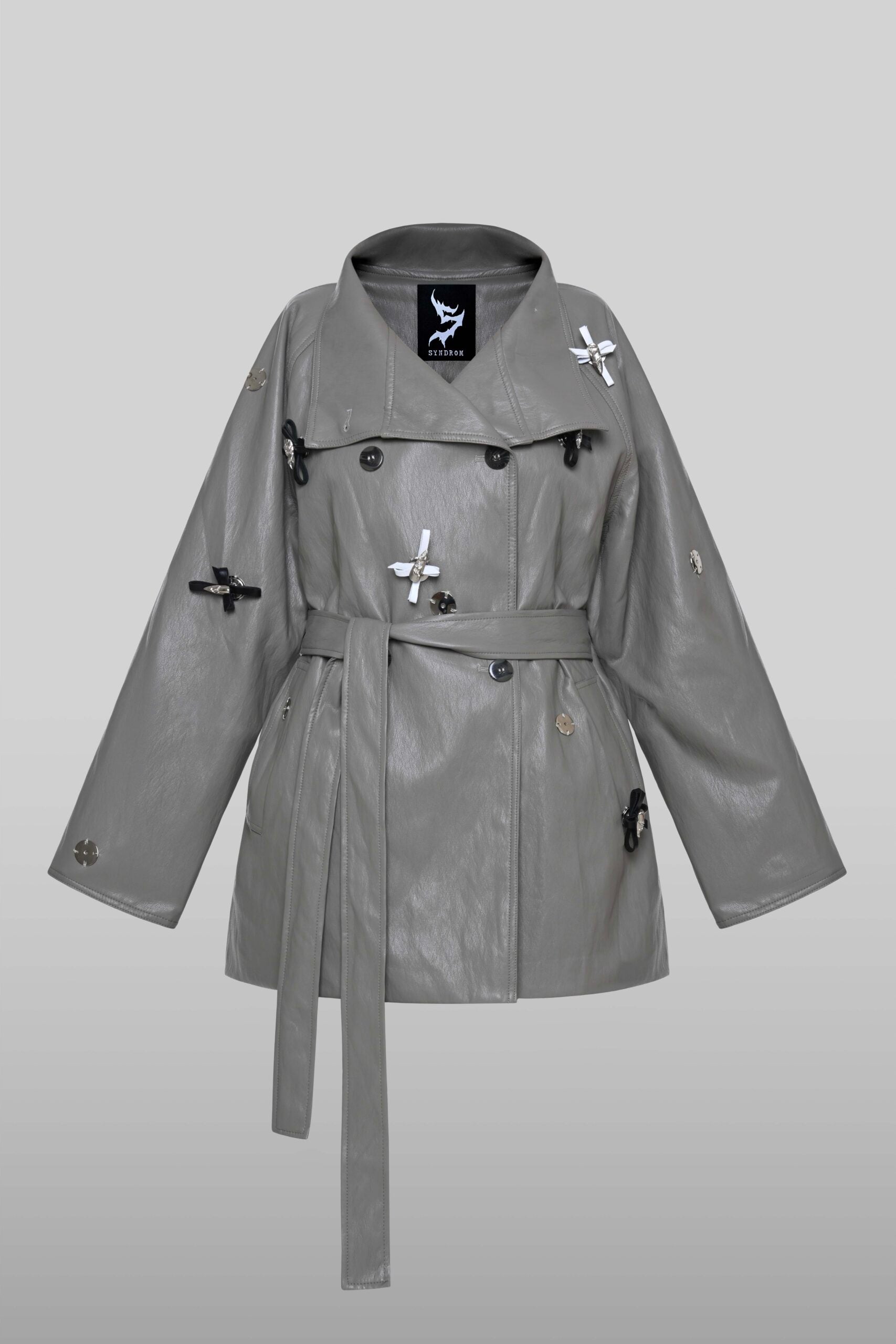 Bows short trench coat