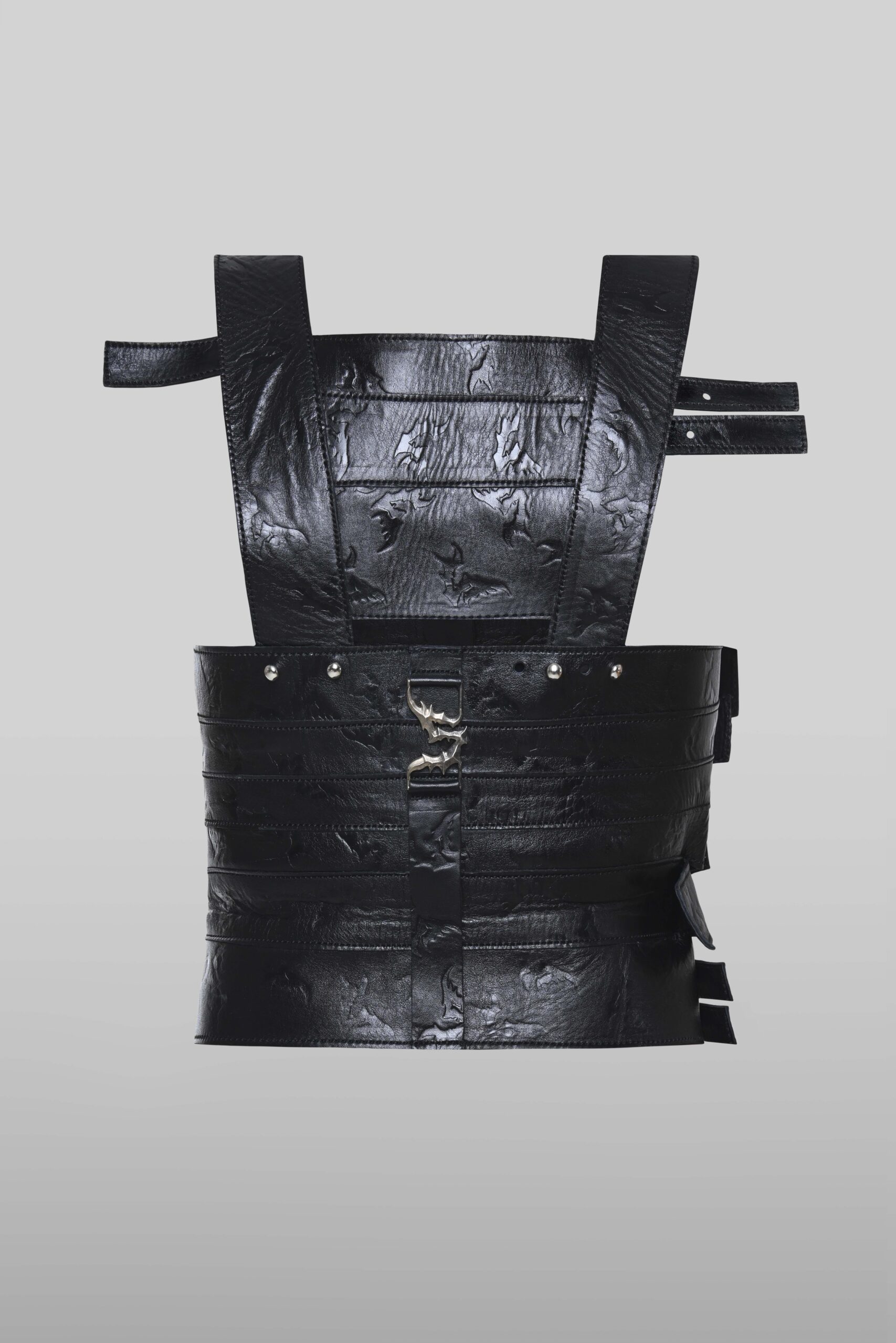Belts corset top in black