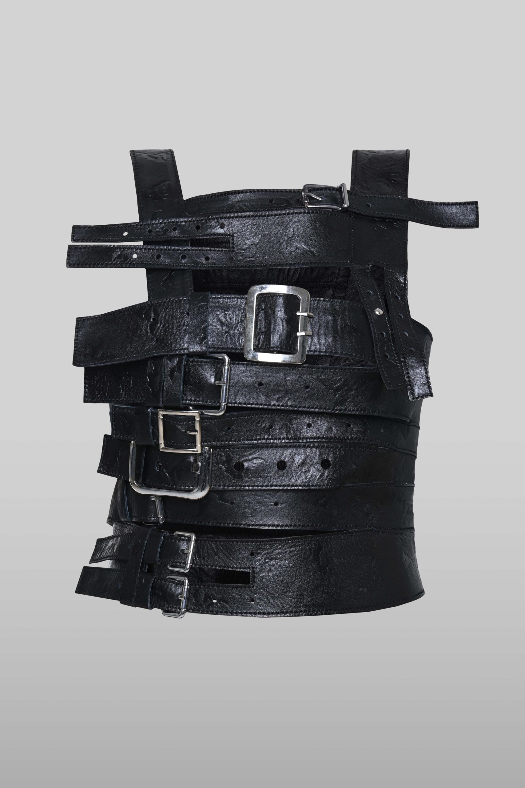Belts corset top in black