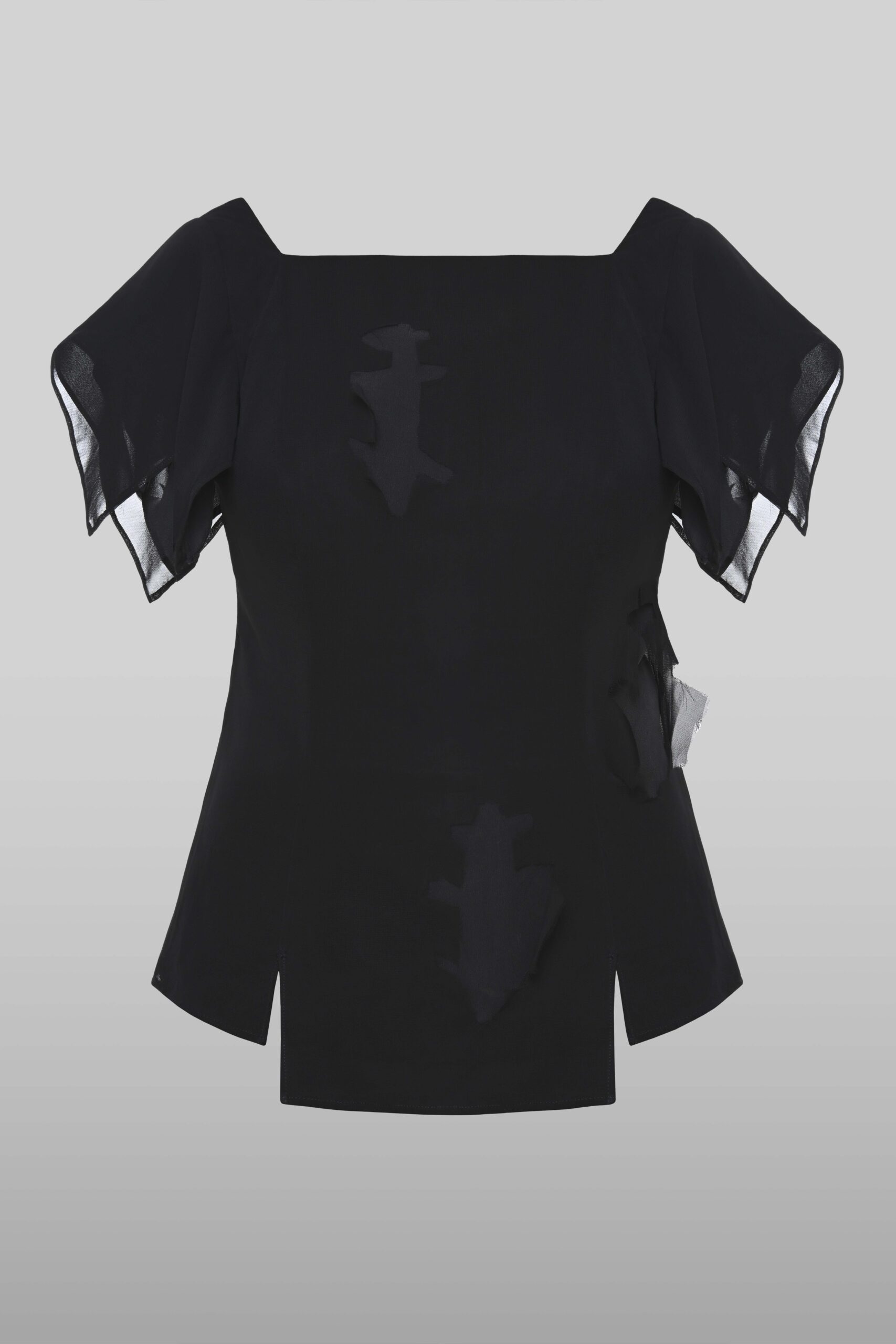 Black burn blouse