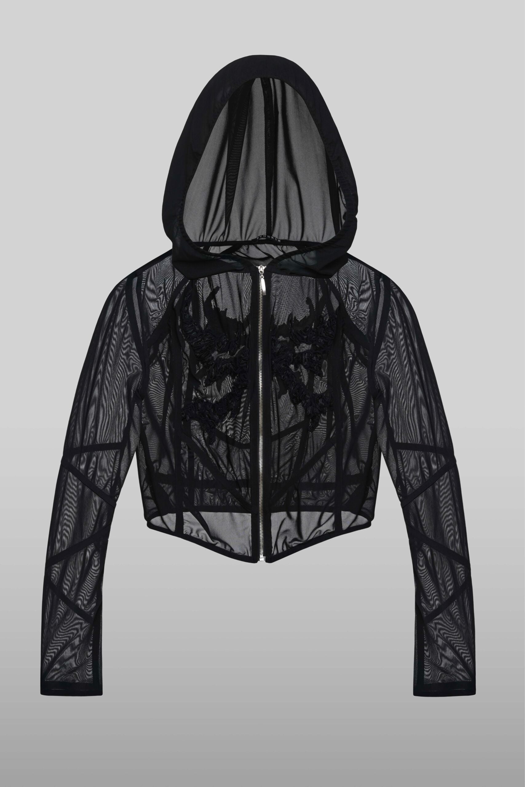 Sheer hooded jacket
