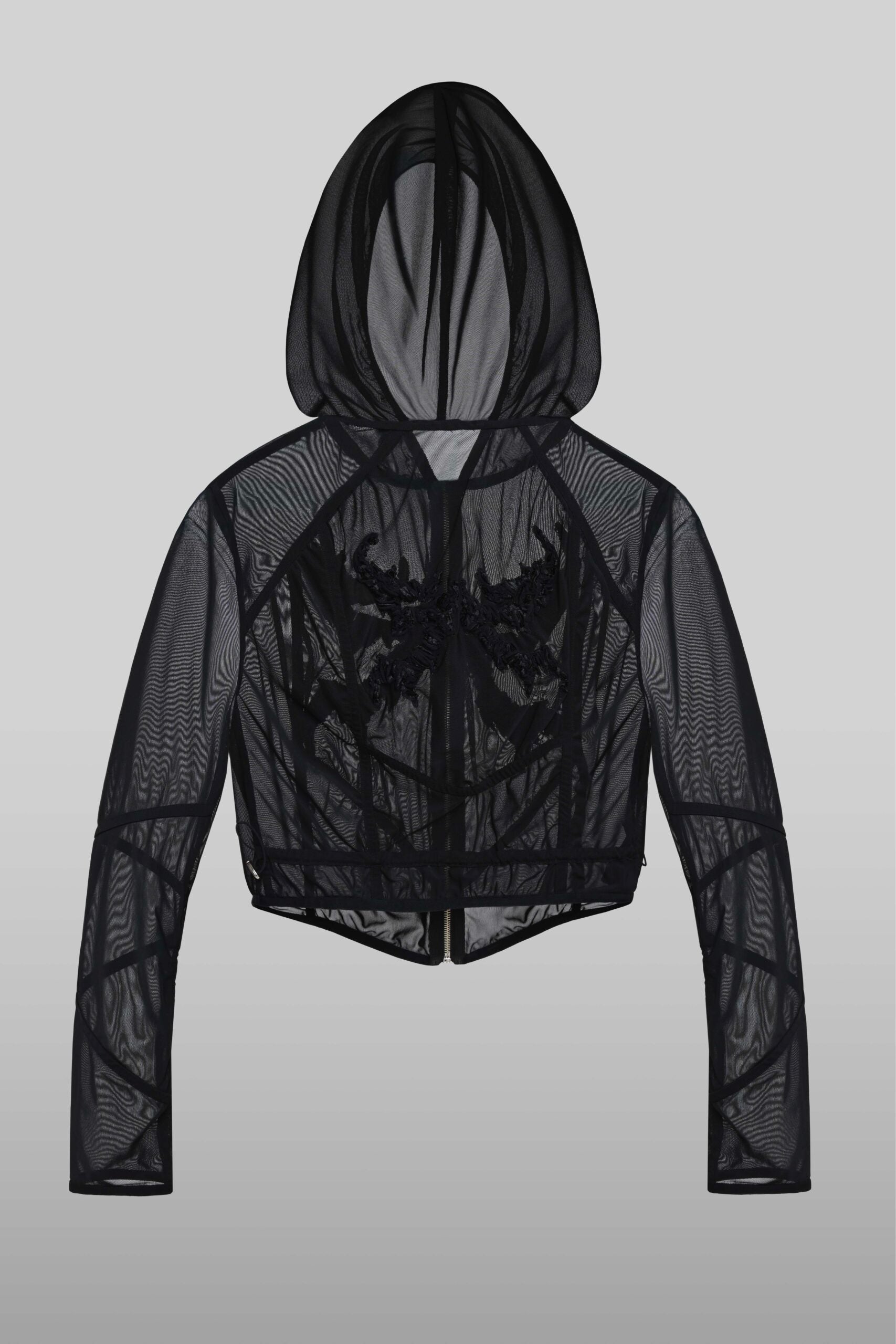 Sheer hooded jacket