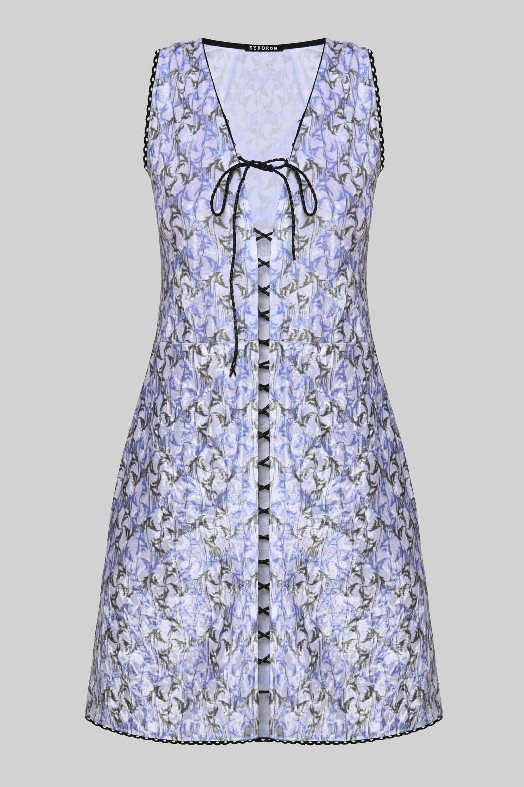 Symbolic lace up mini dress