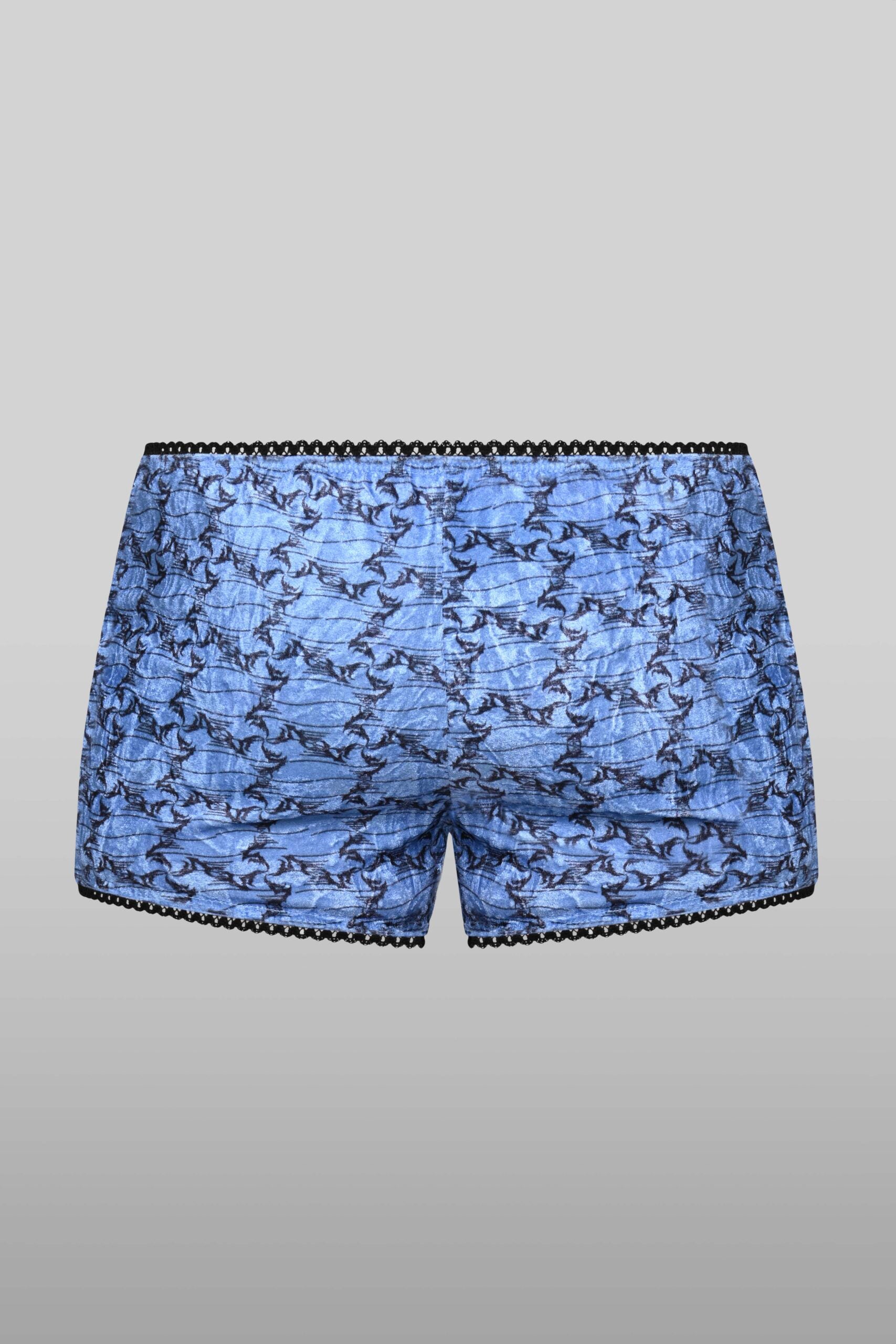Blue symbolic print shorts