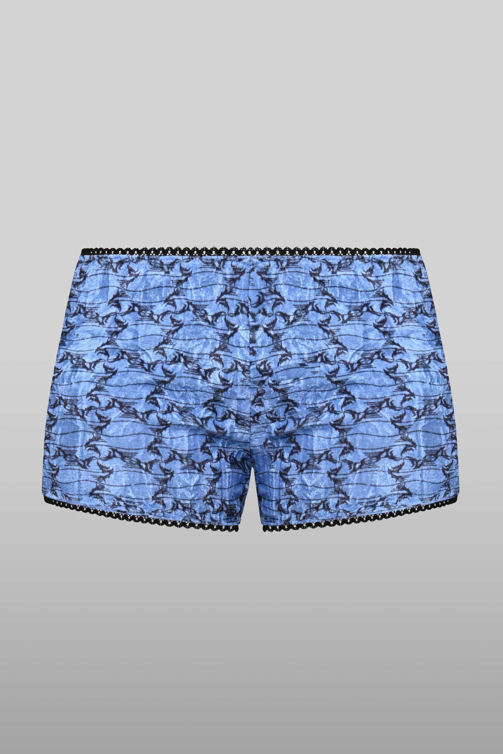 Blue symbolic print shorts