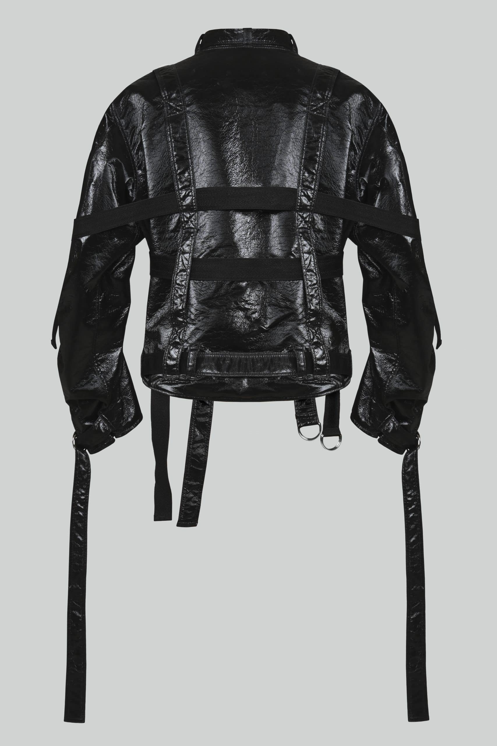 Black tied up jacket