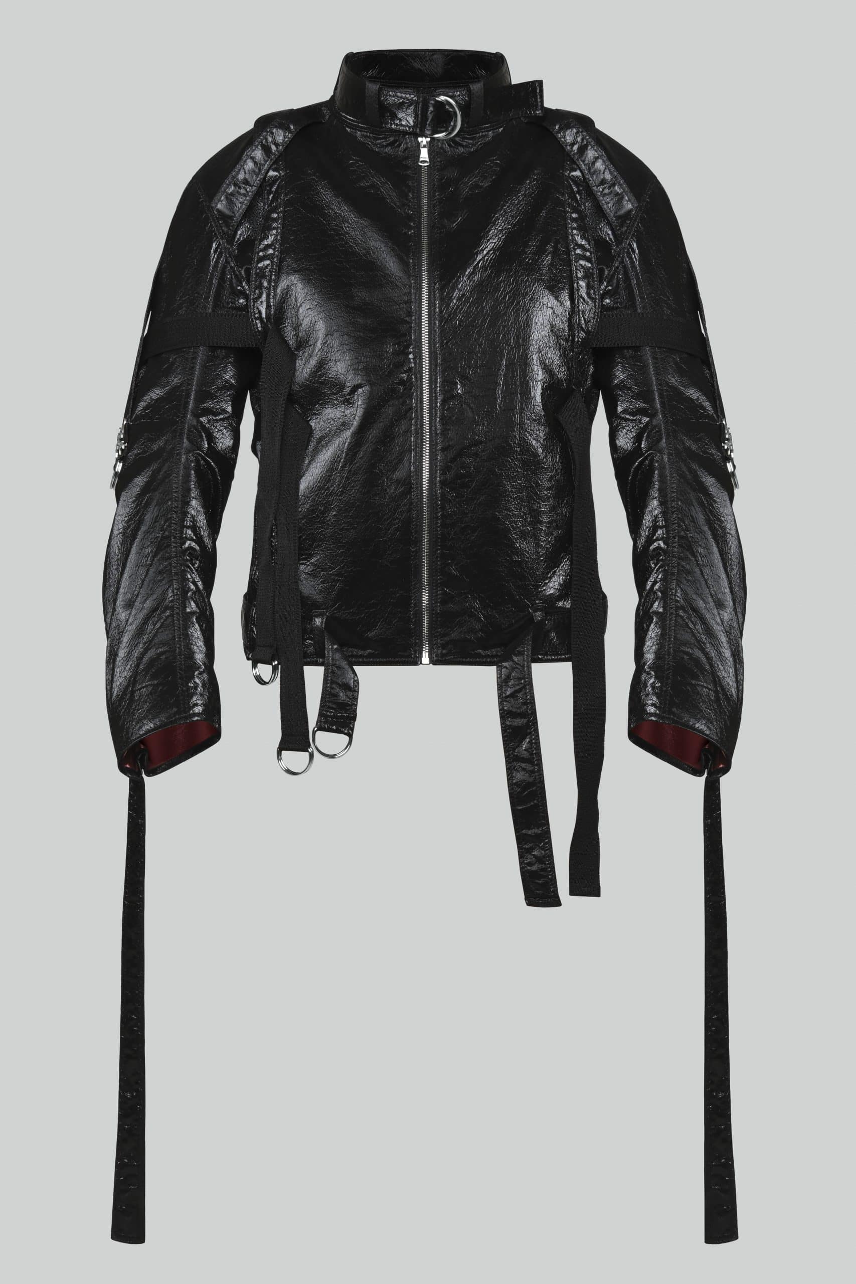 Black tied up jacket