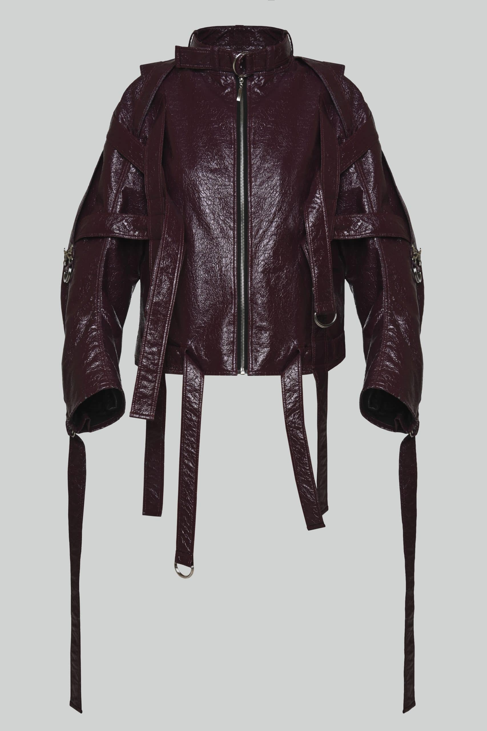 Red tied up jacket