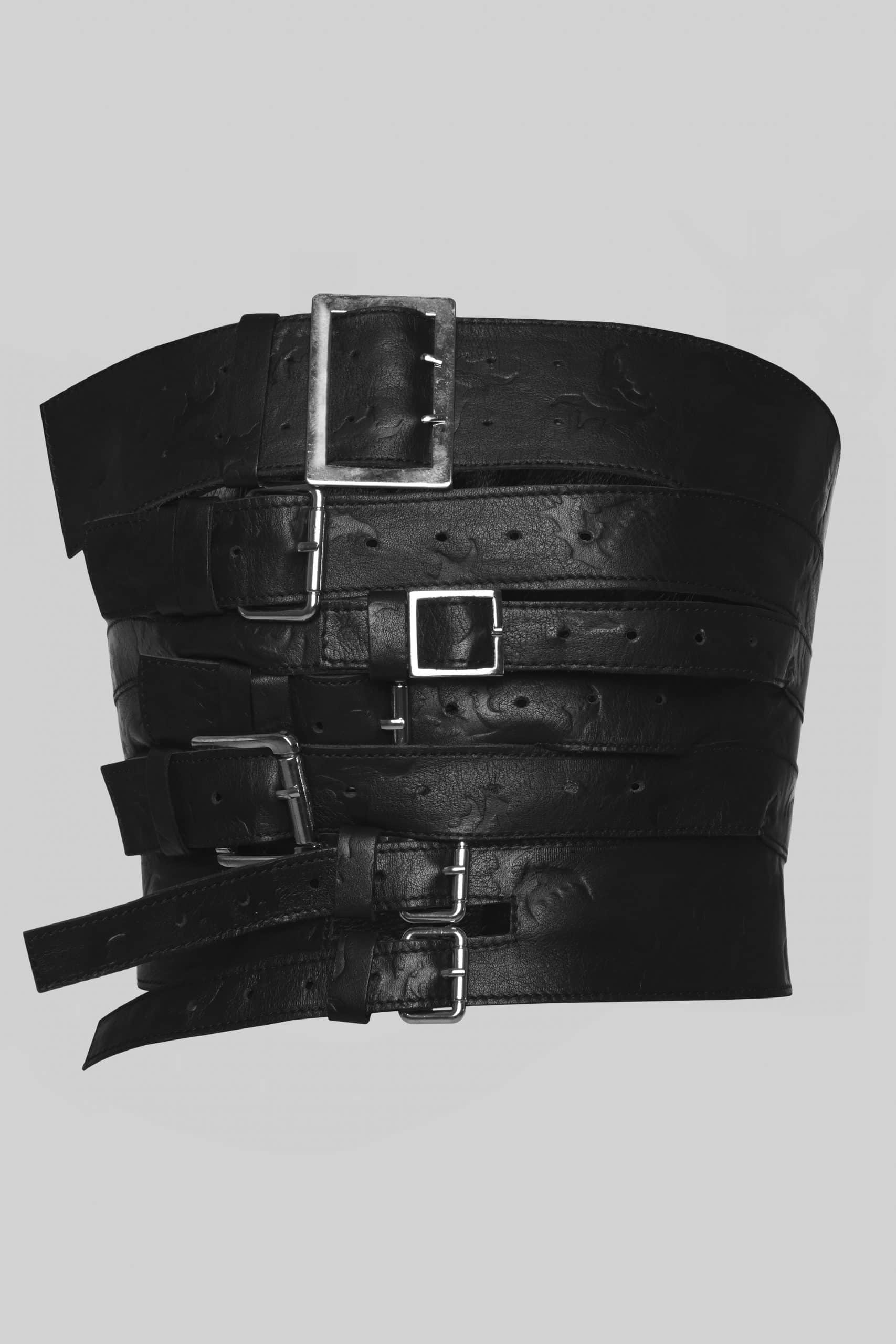 Belt leather corset