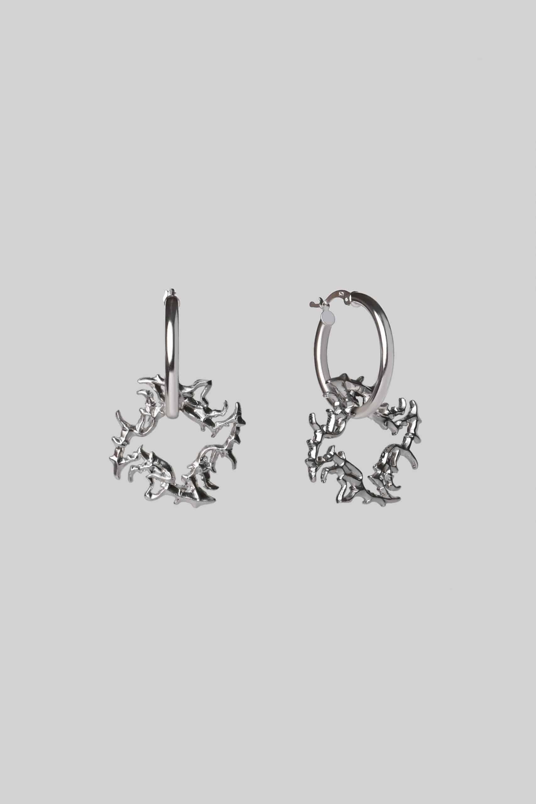 Silver hoop earrings