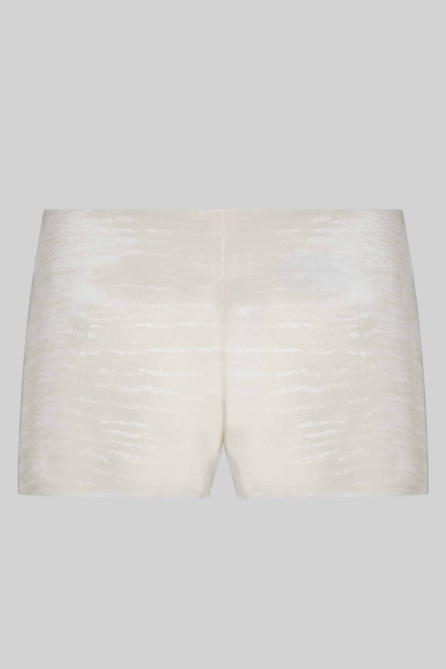 White vegan leather shorts