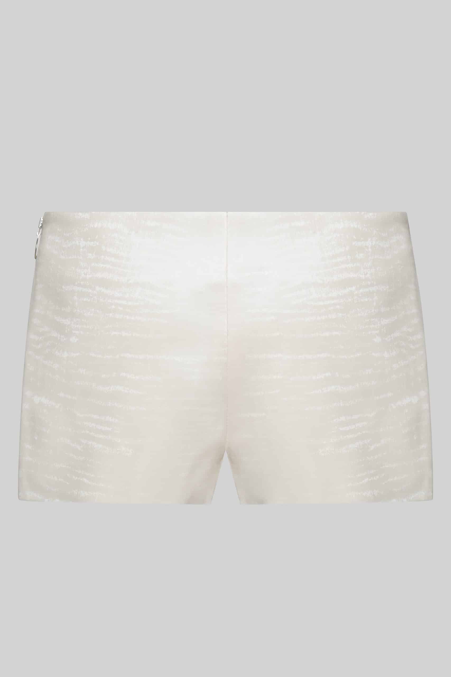 White vegan leather shorts