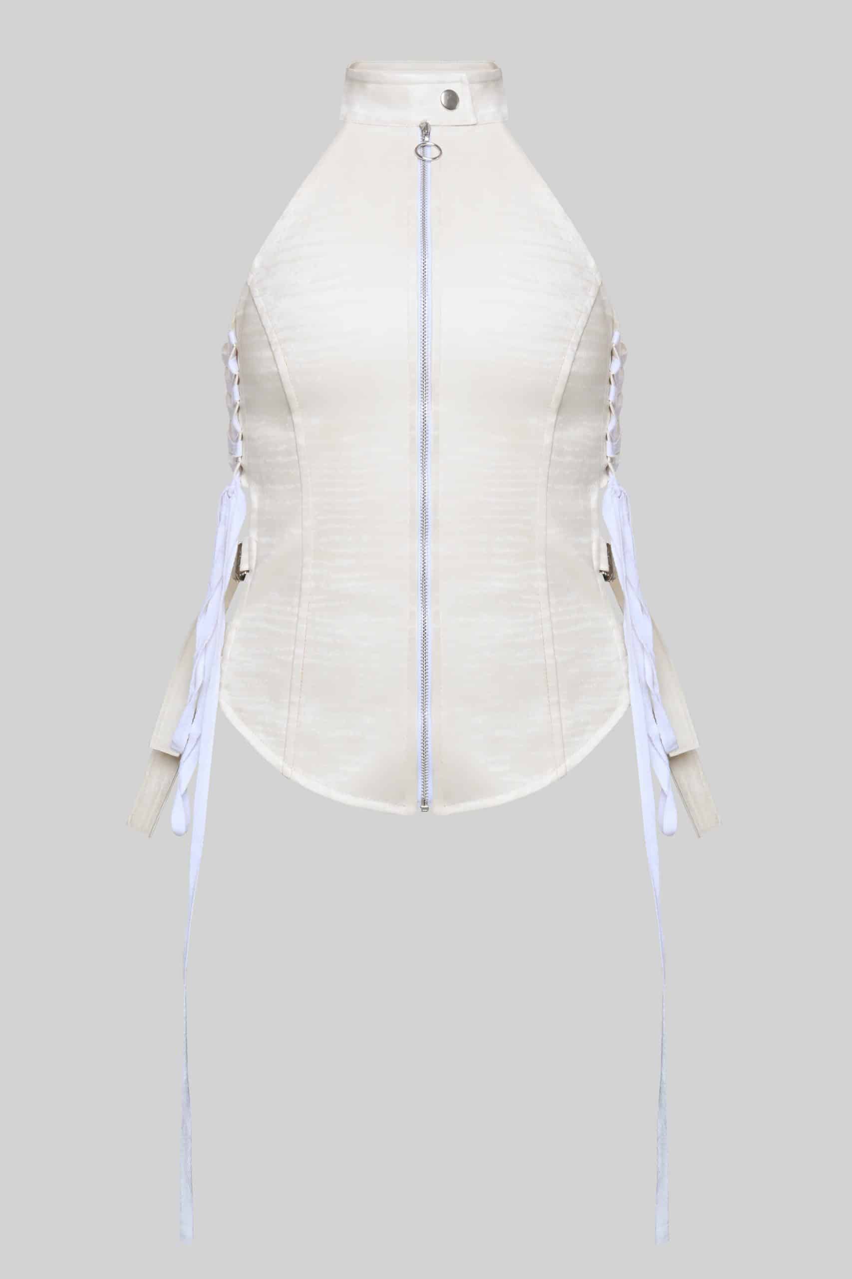 White corset top
