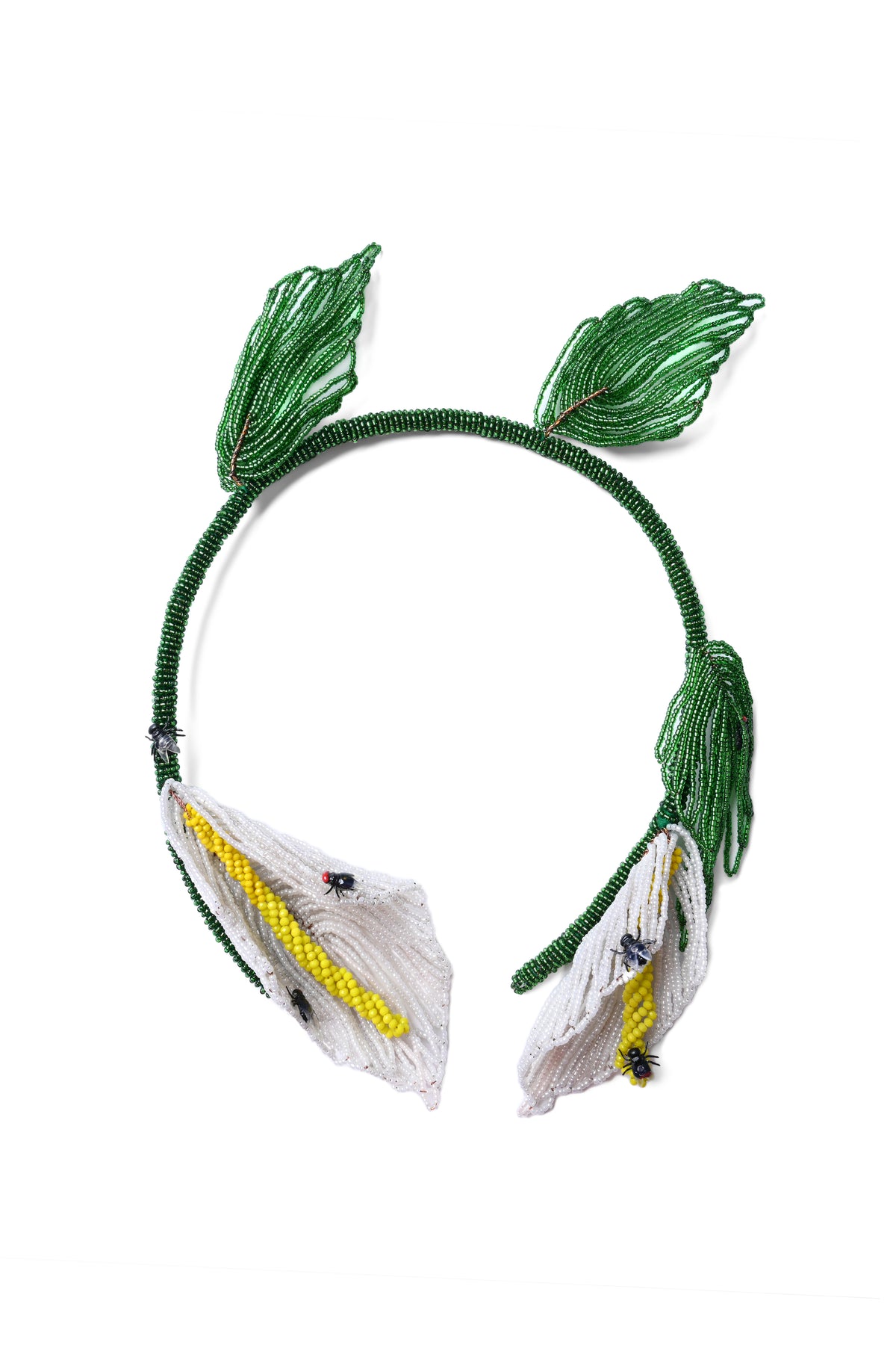 Calla necklace with insects