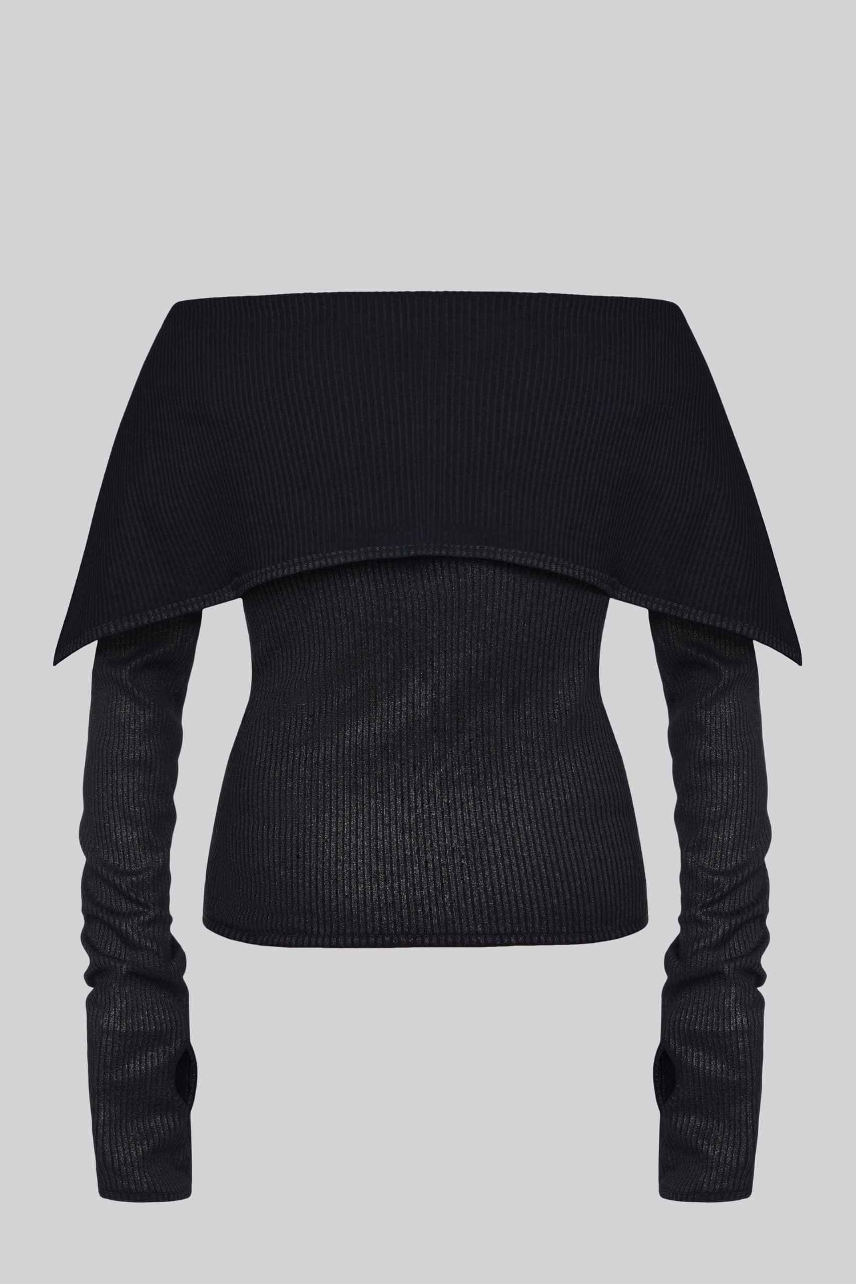Black nail button cardigan