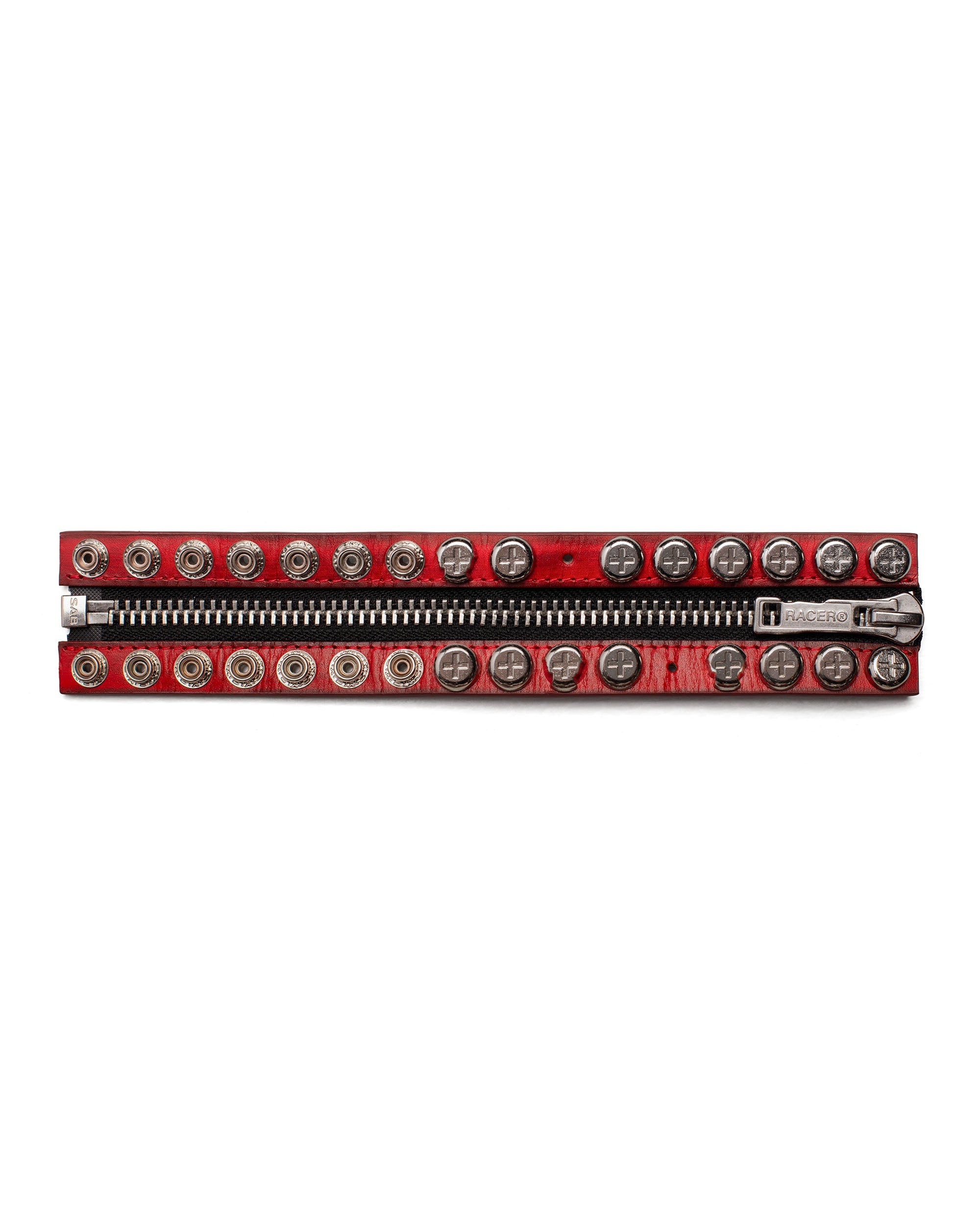 Red split button bracelet