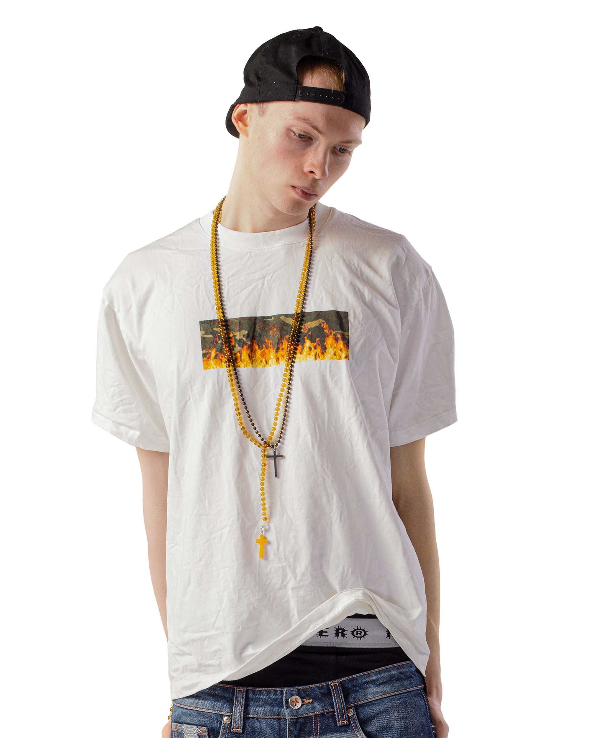 Camo boxnologo wrinkled tee