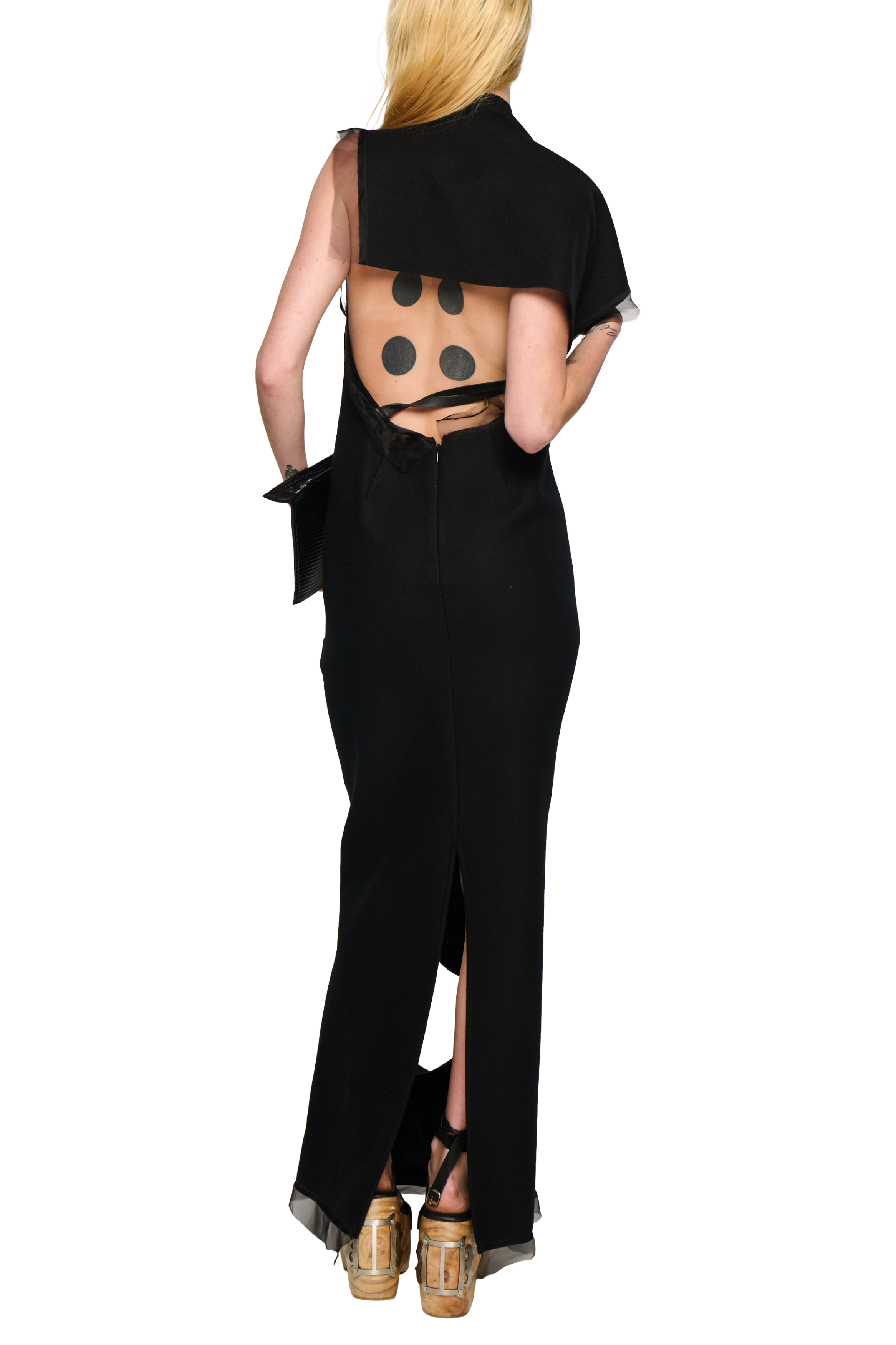 Sliced dress - black
