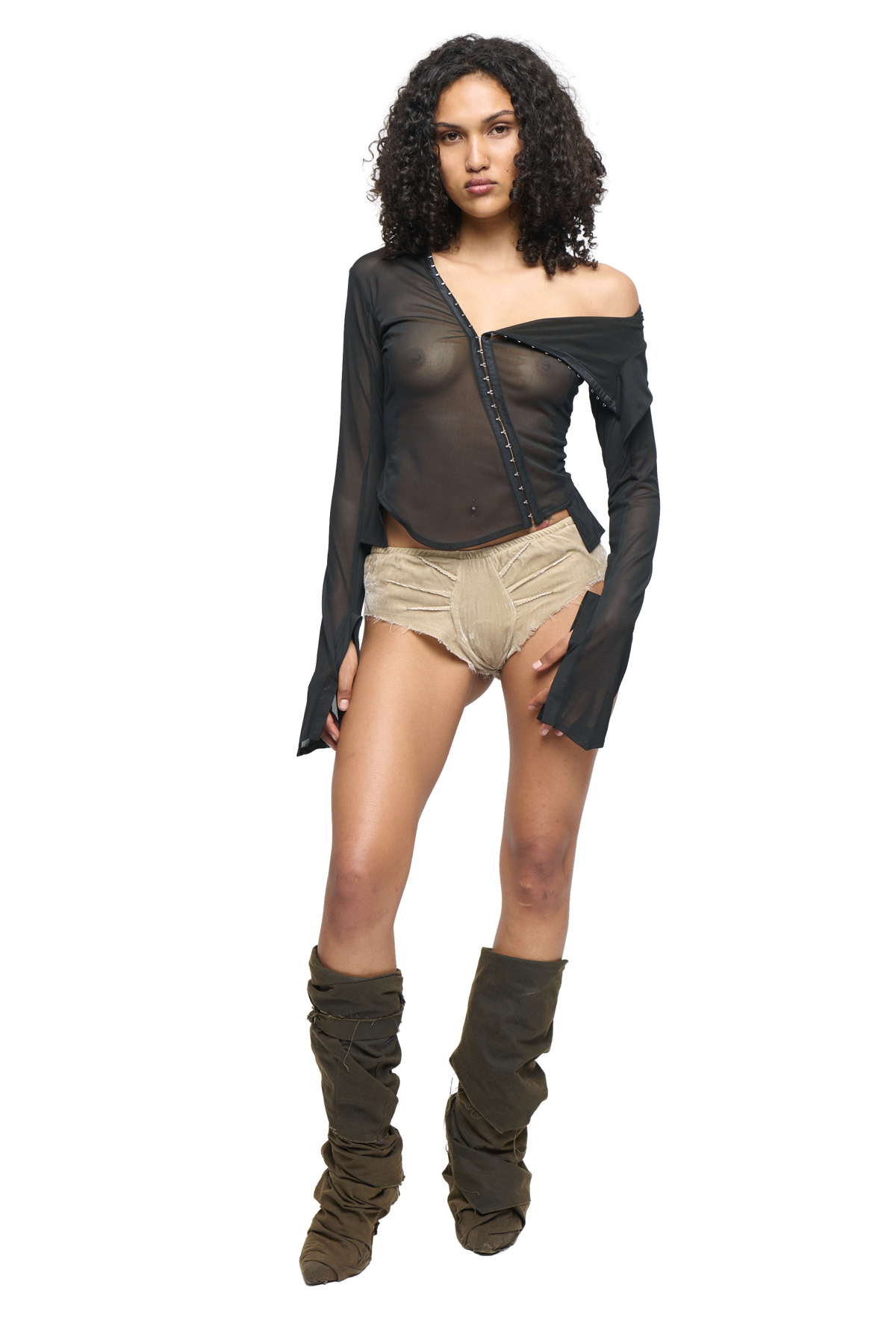 Haniya sailor top - black