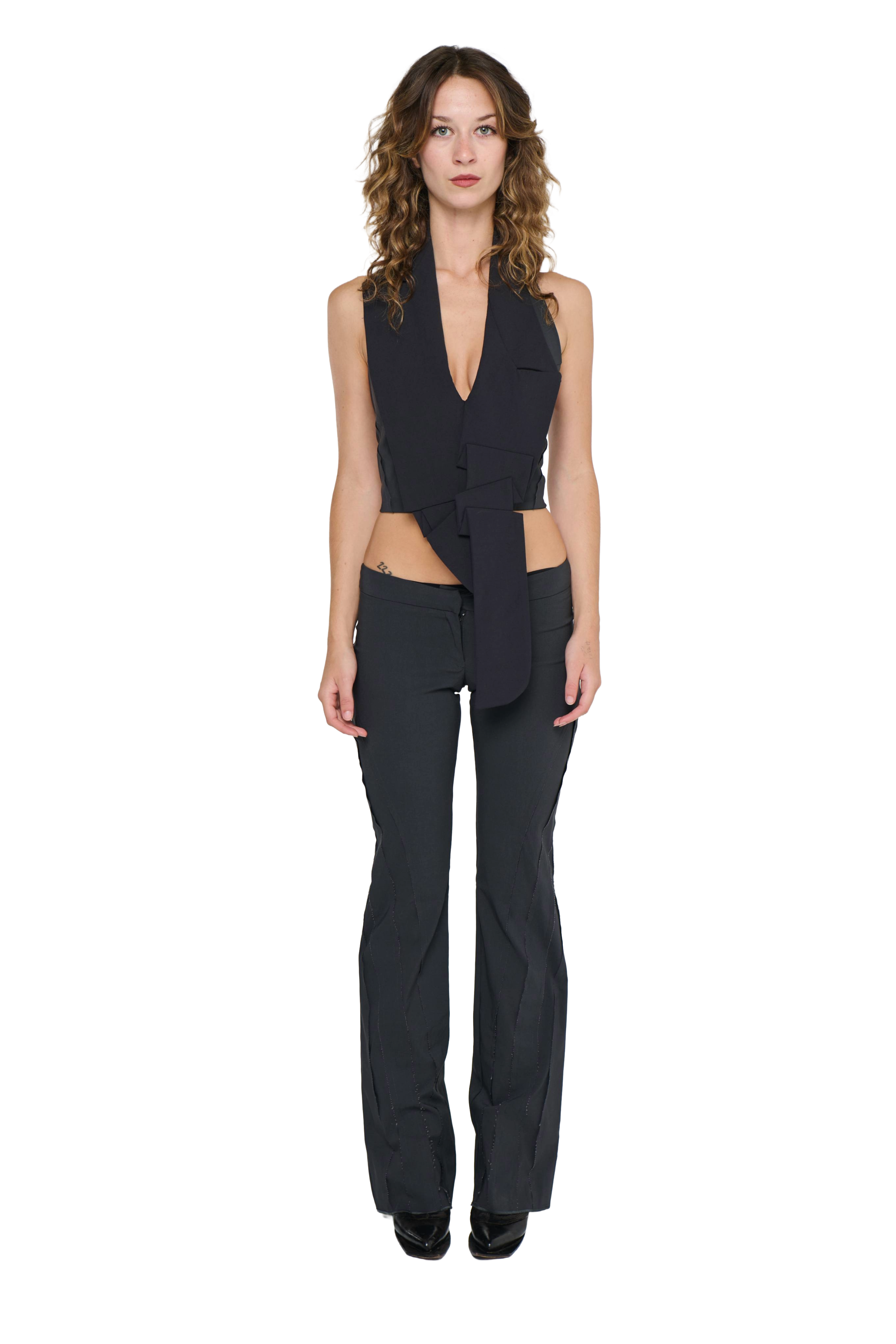 Spliced pant low rise - iron grey