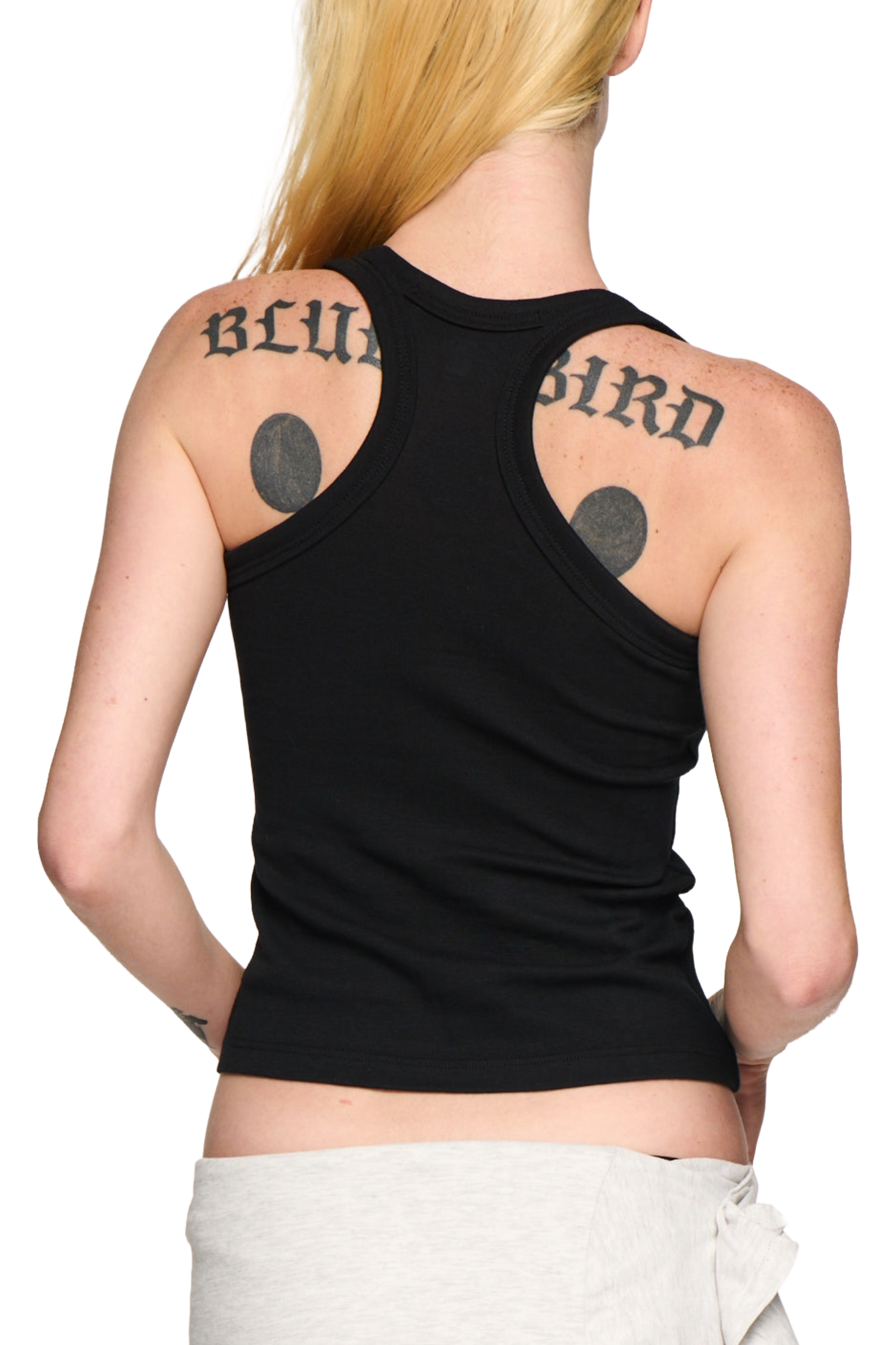 Scoop neck tank - black