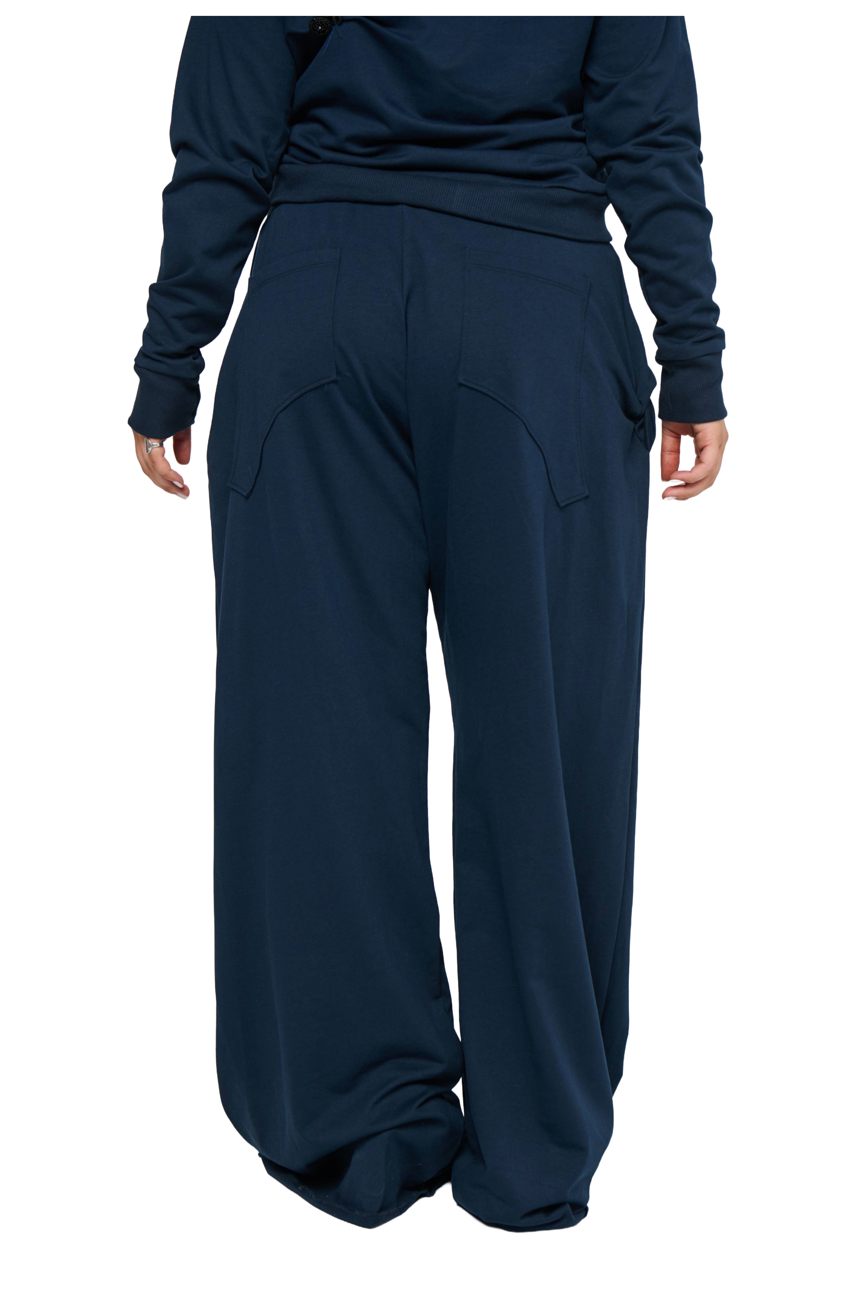 Button twist pant - navy