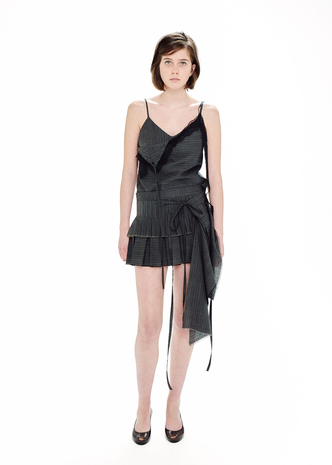 Falda tablas gris