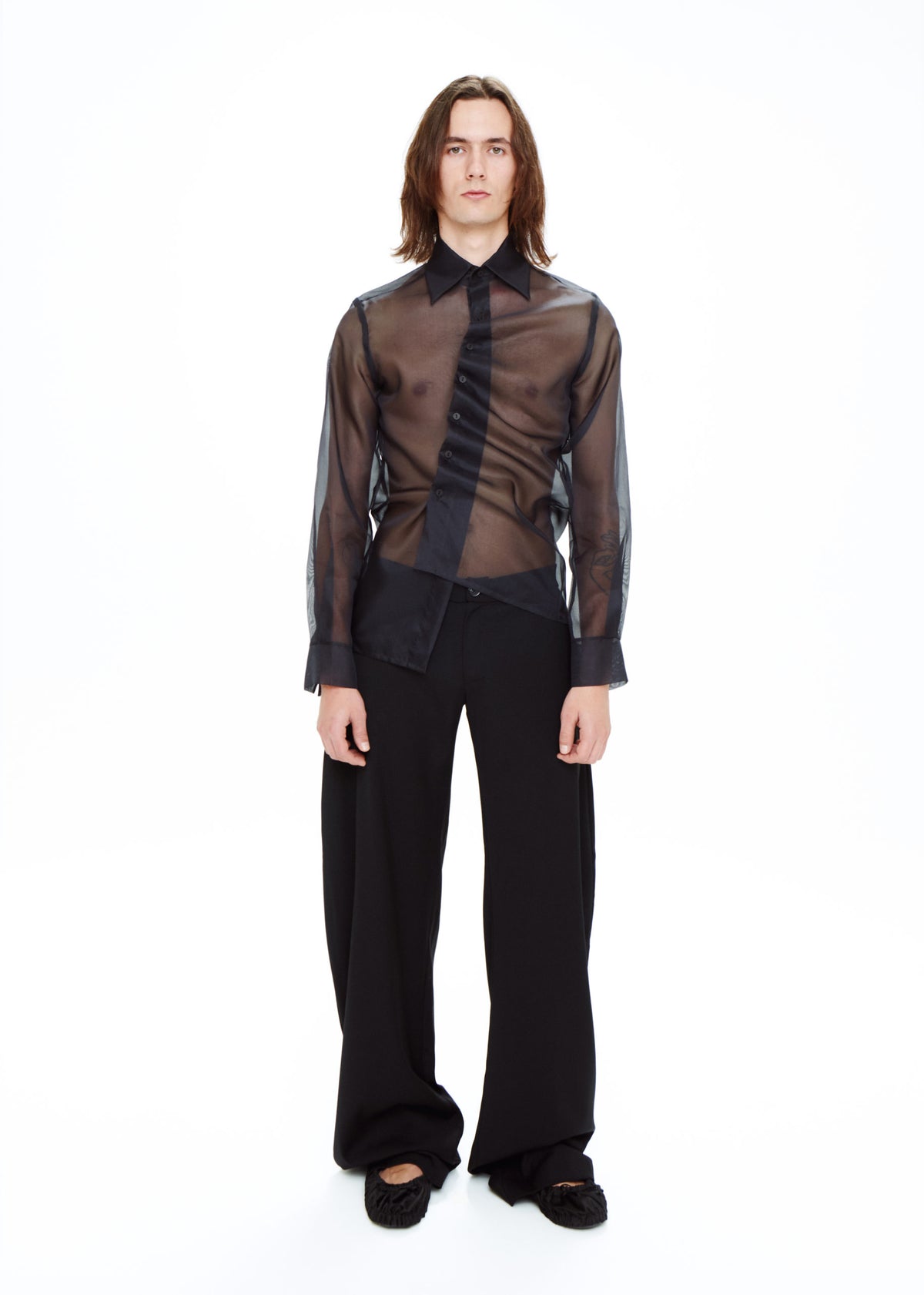 Camisa asimétrica organza
