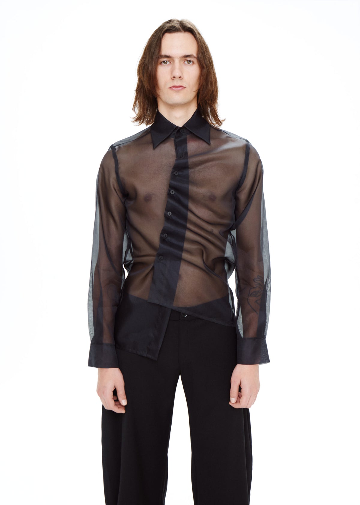 Camisa asimétrica organza