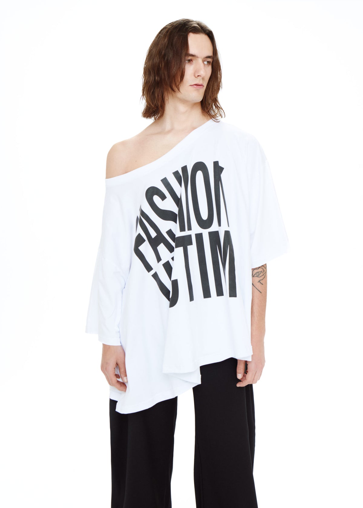 Camiseta 'fashion victim' blanca