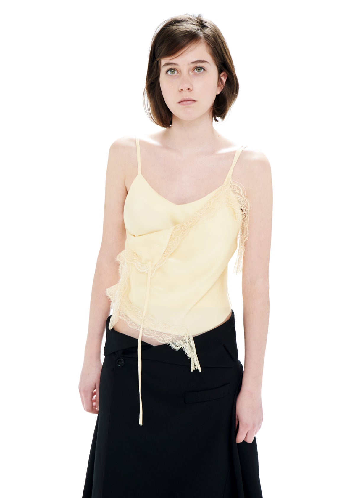 Top encaje roto - amarillo mantequilla