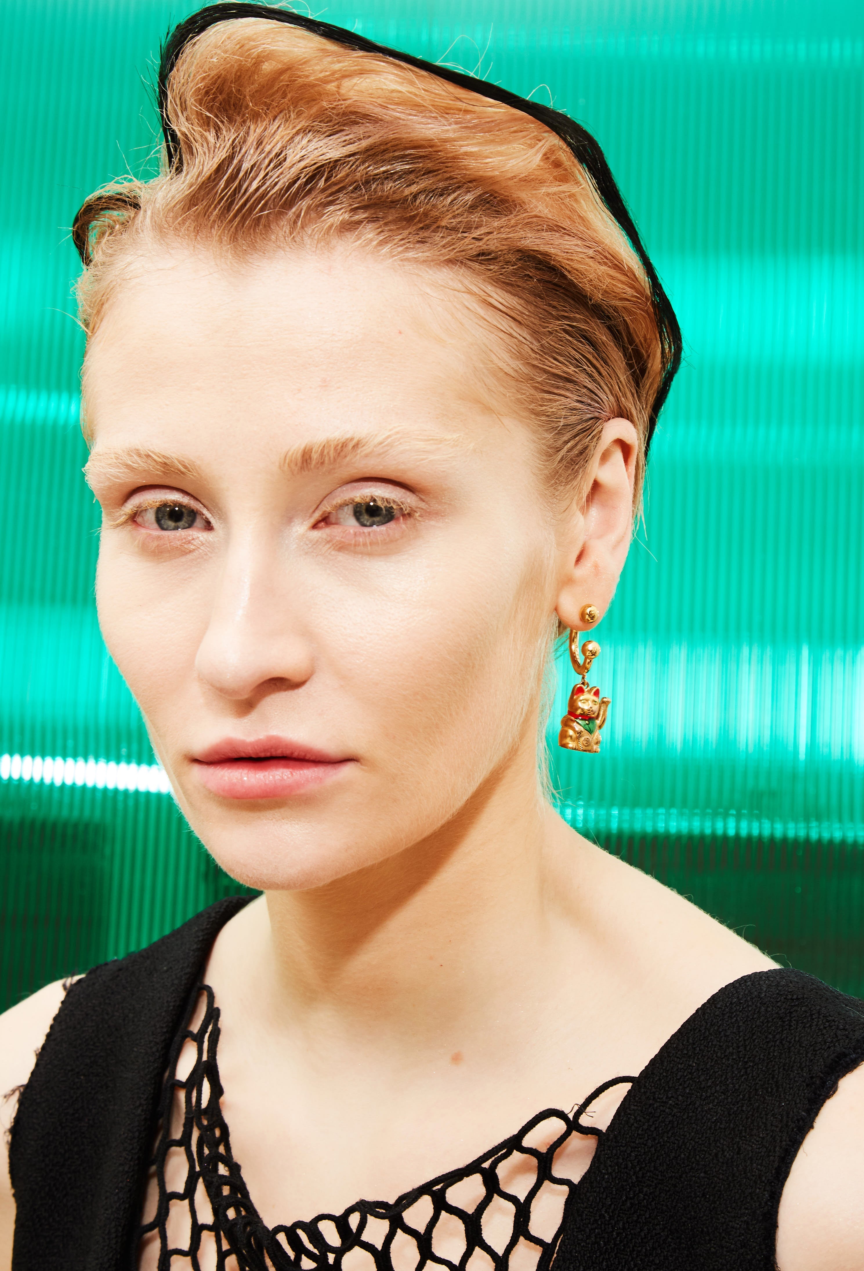Maneki neko earring