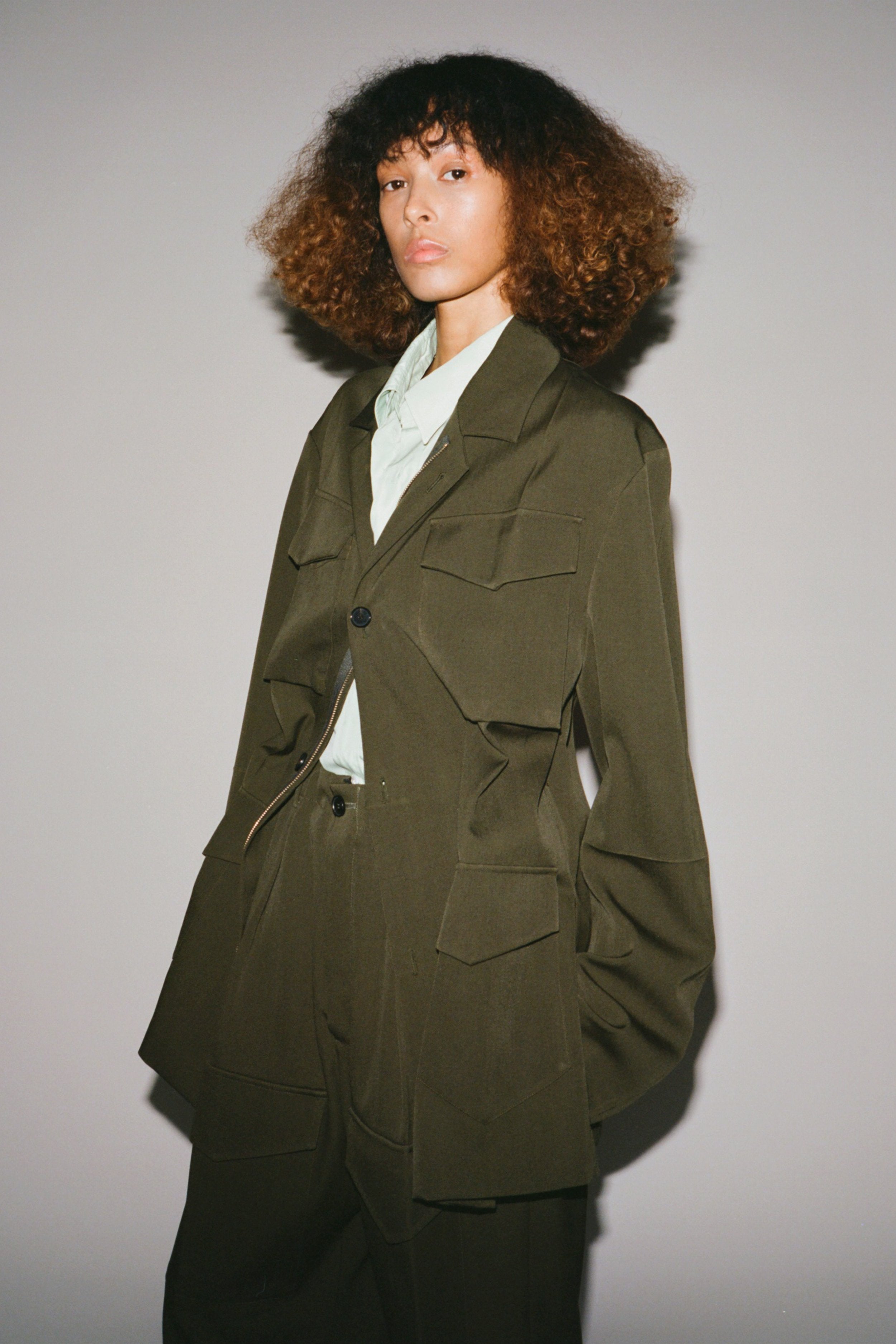 Safari origami jacket gabardine