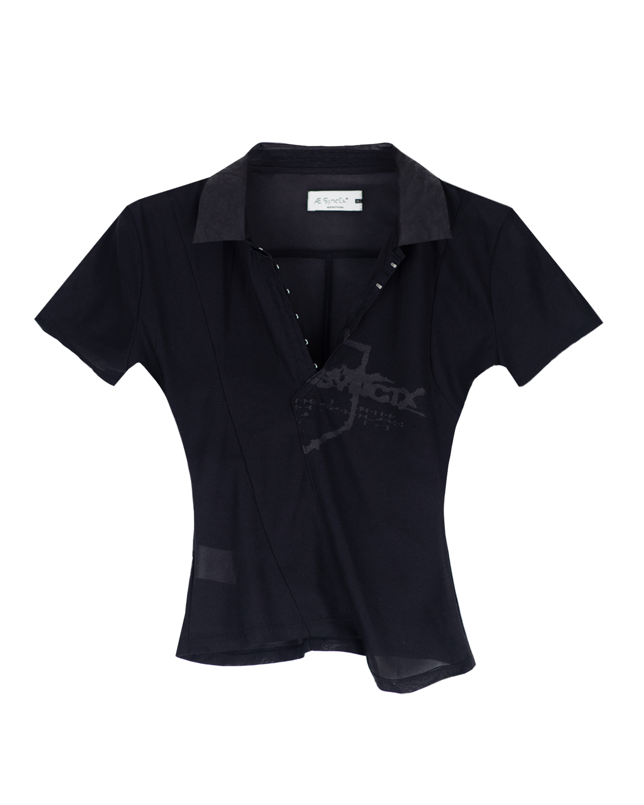 Asymmetric half sleeve shirt