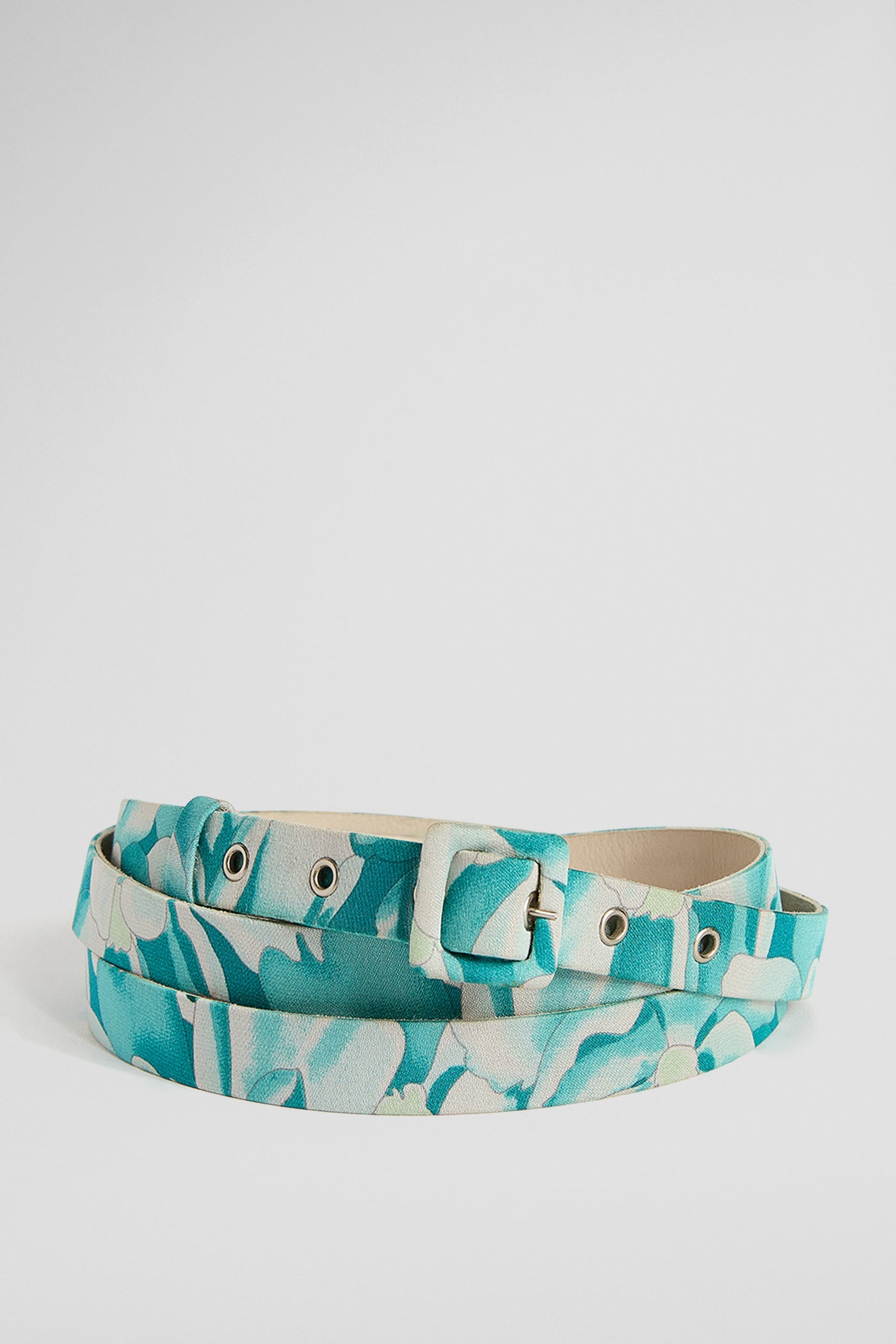 Blue silk belt