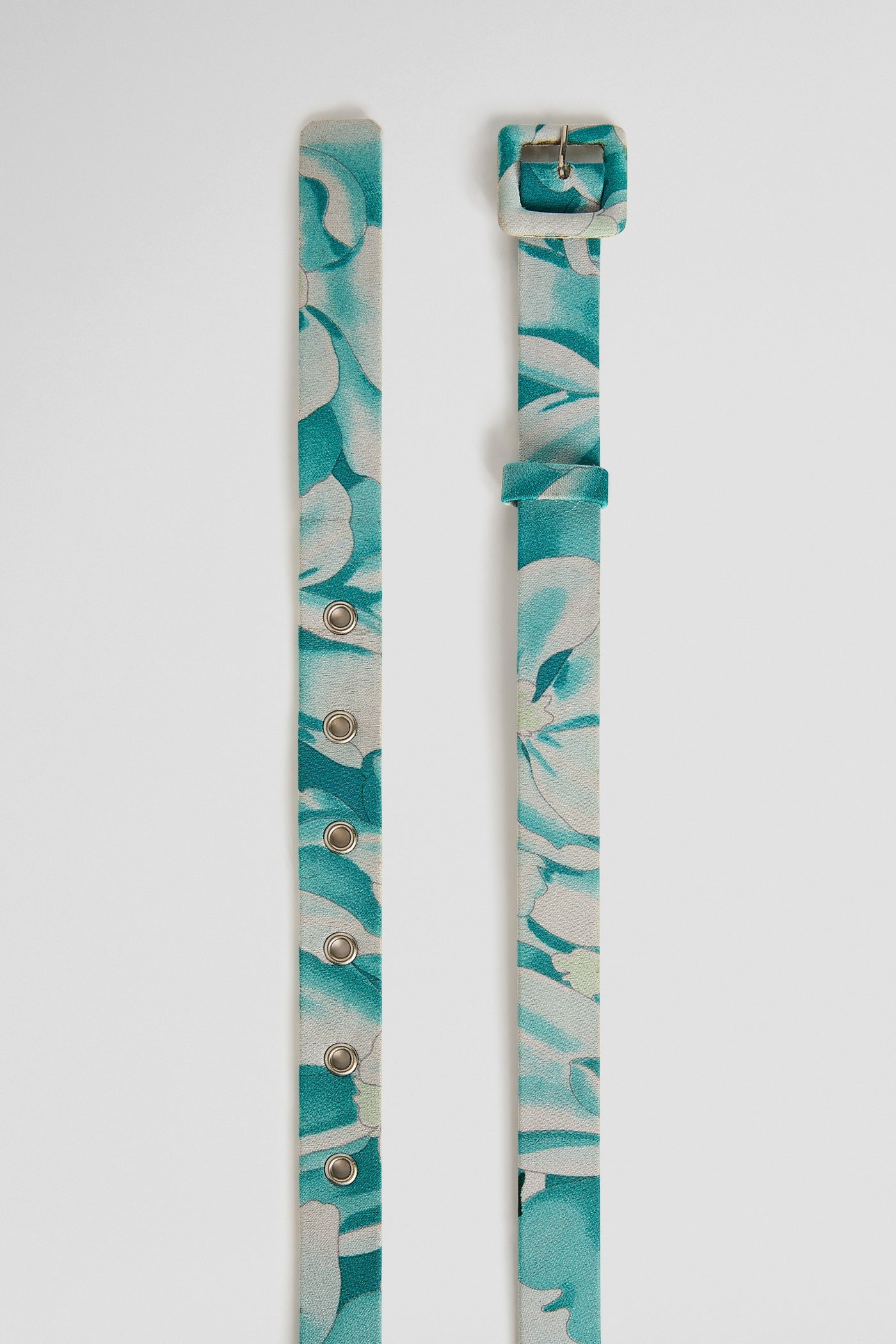 Blue silk belt