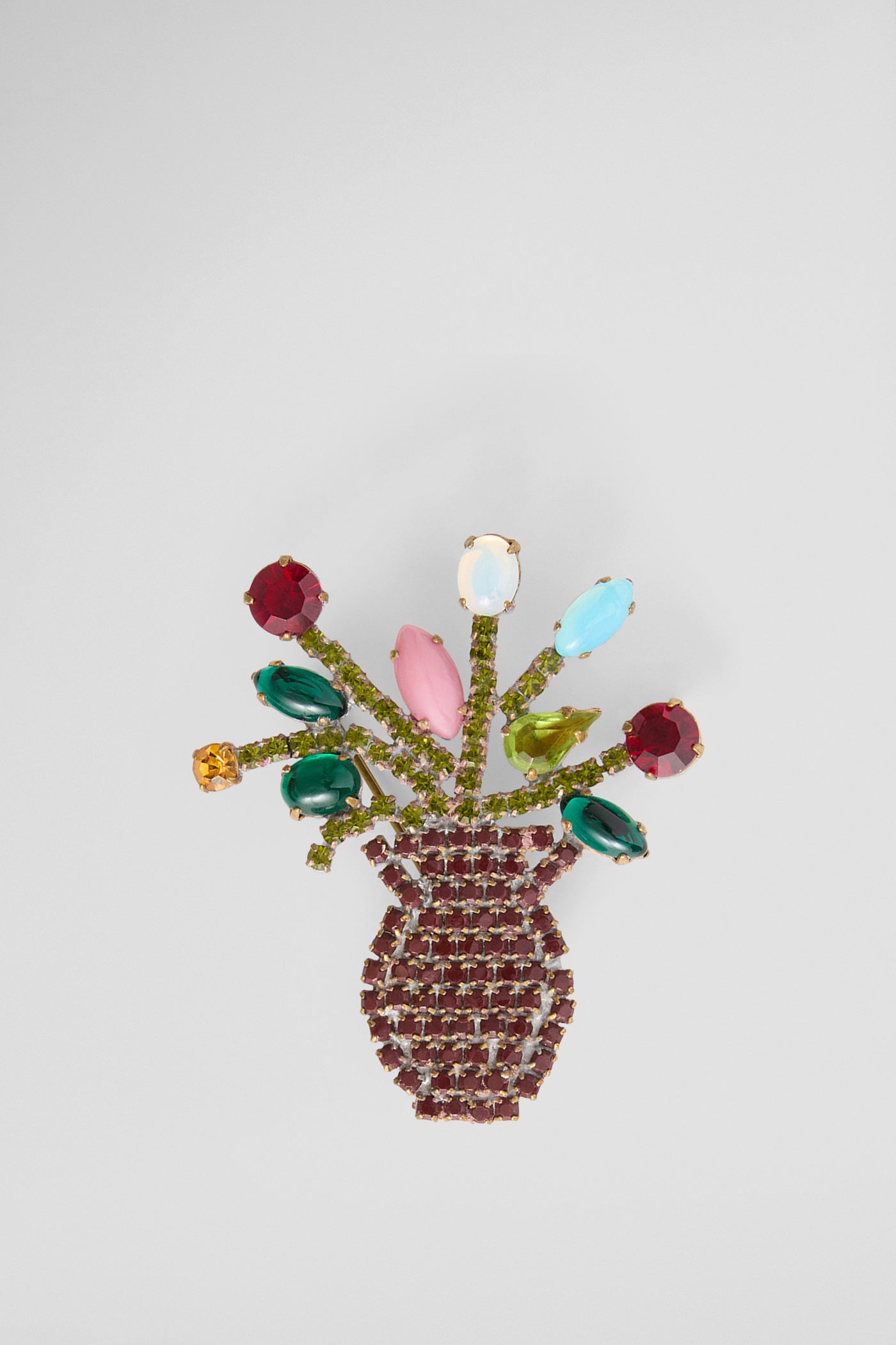 Flower vase brooch