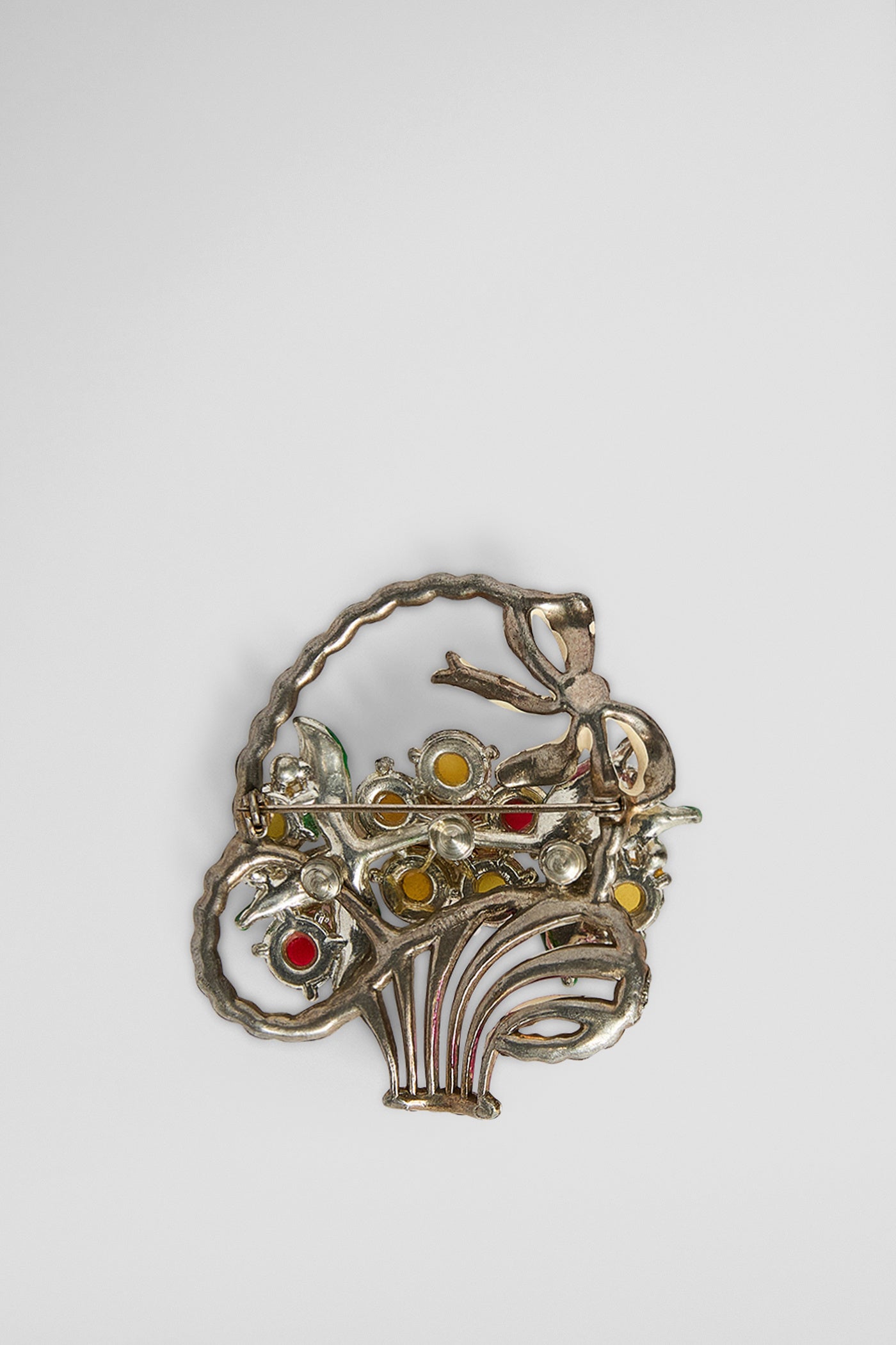 Flower basket brooch