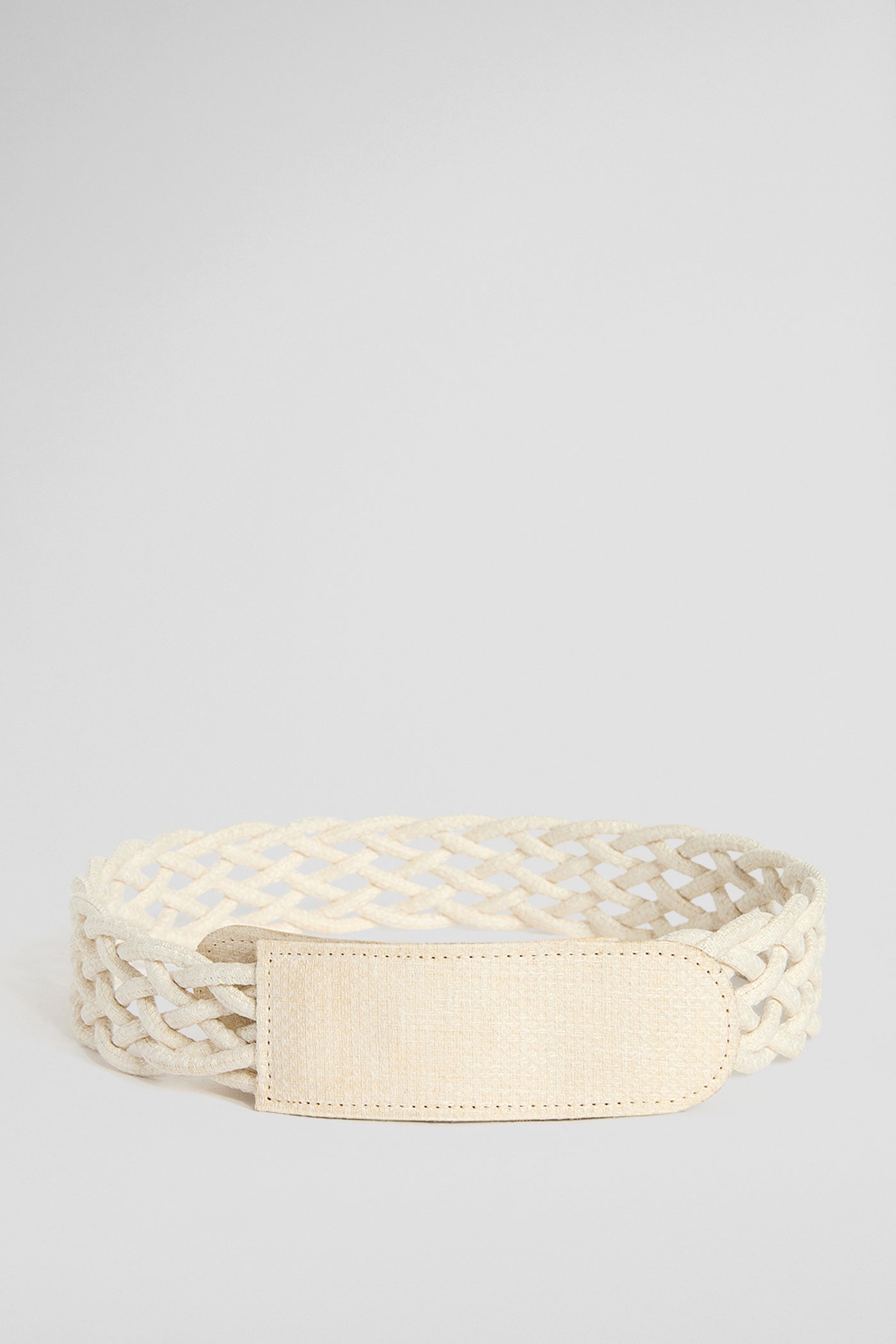Woven white belt