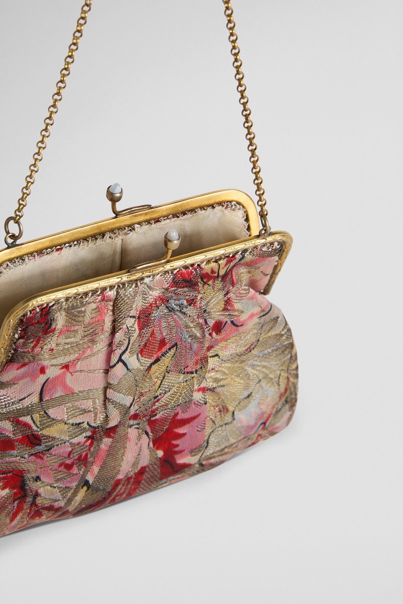 Floral brocade purse - france, 20s