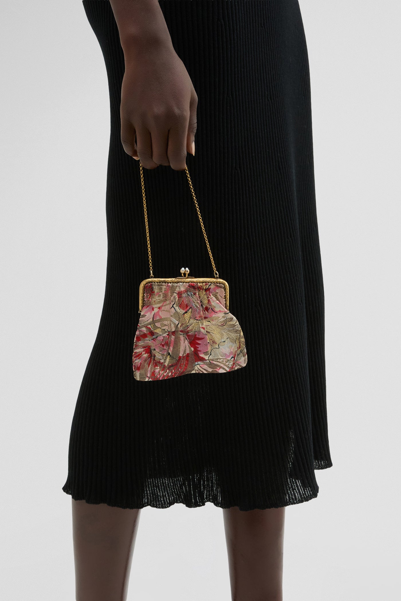 Floral brocade purse - france, 20s