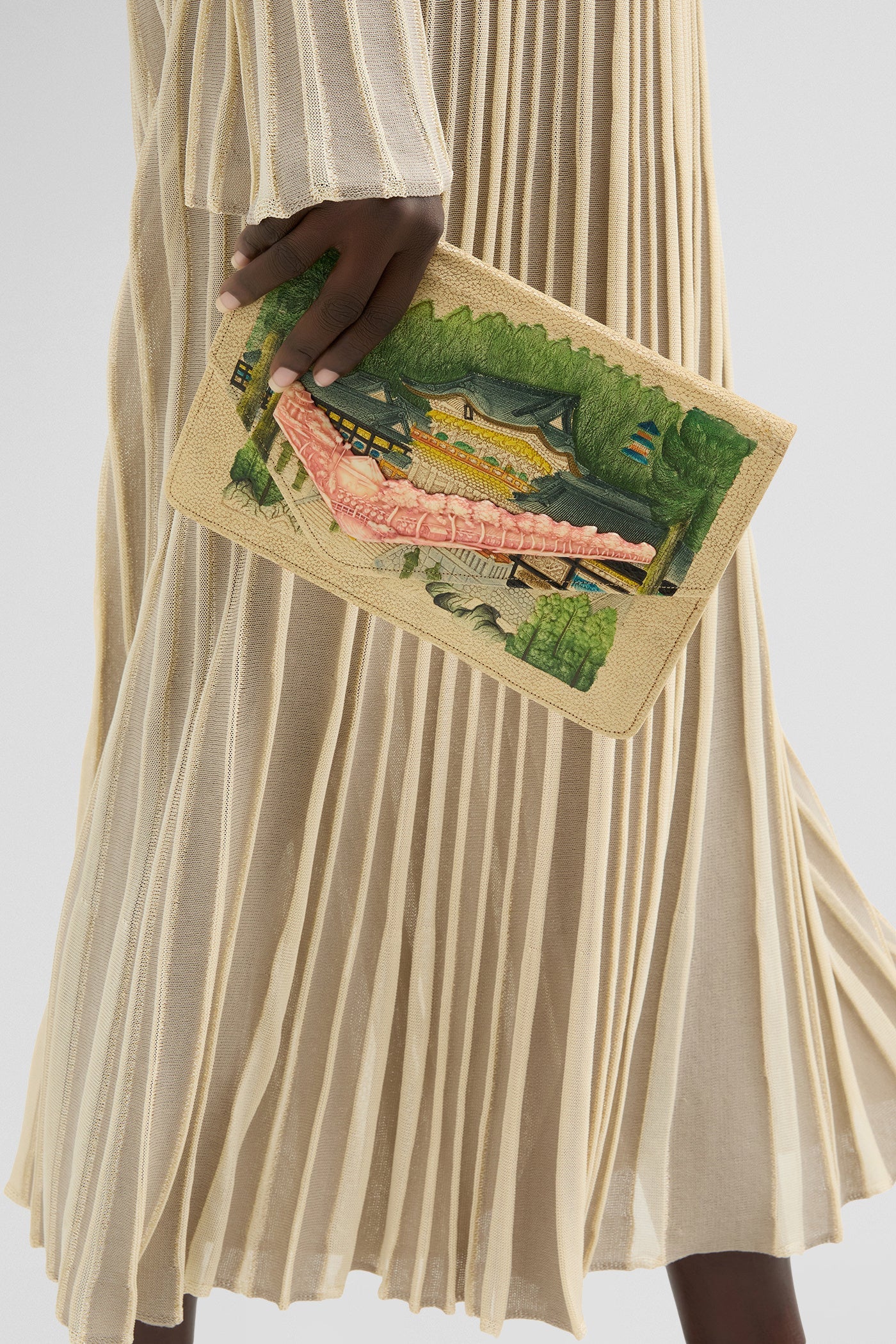 Hand-painted japanese purse - 30s