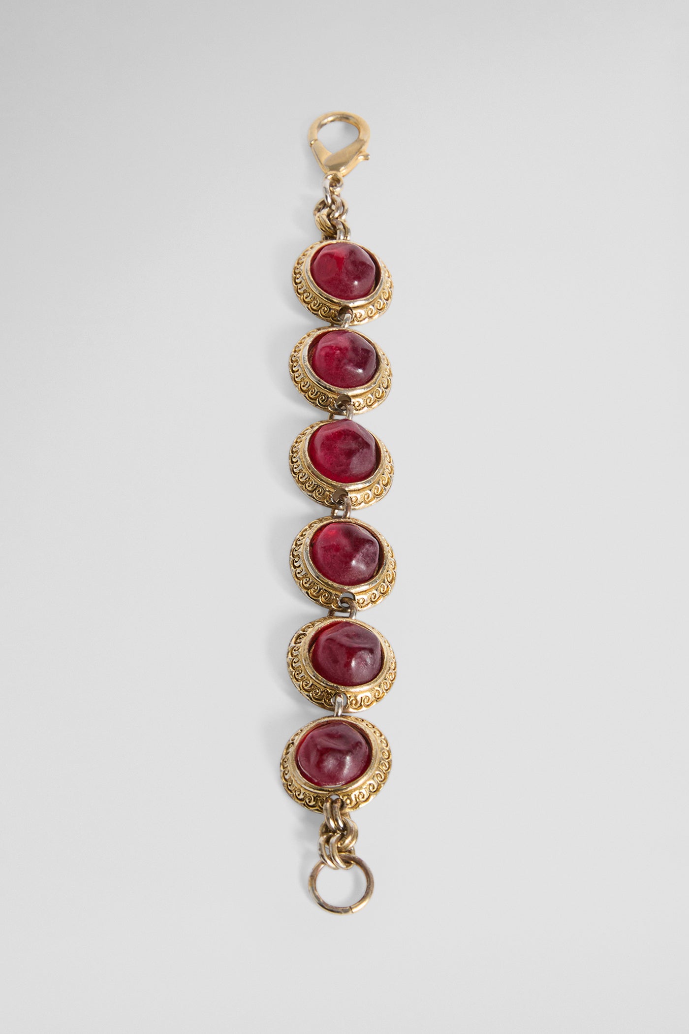Red cabochons bracelet